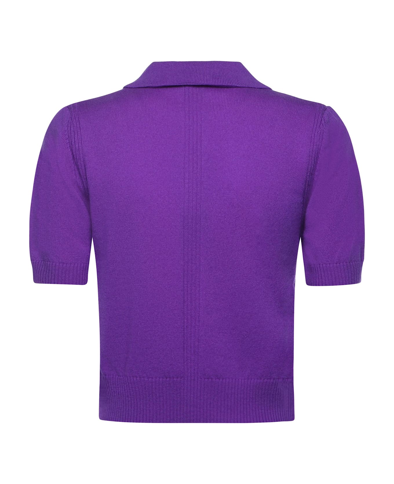 Pinko Polo-style Sweater With Logo - Lavender