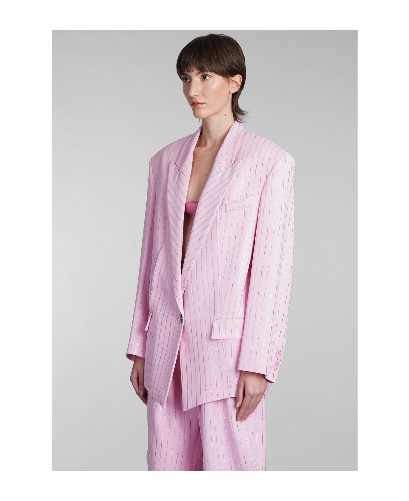 The Attico Glen Blazer Jacket - rose-pink