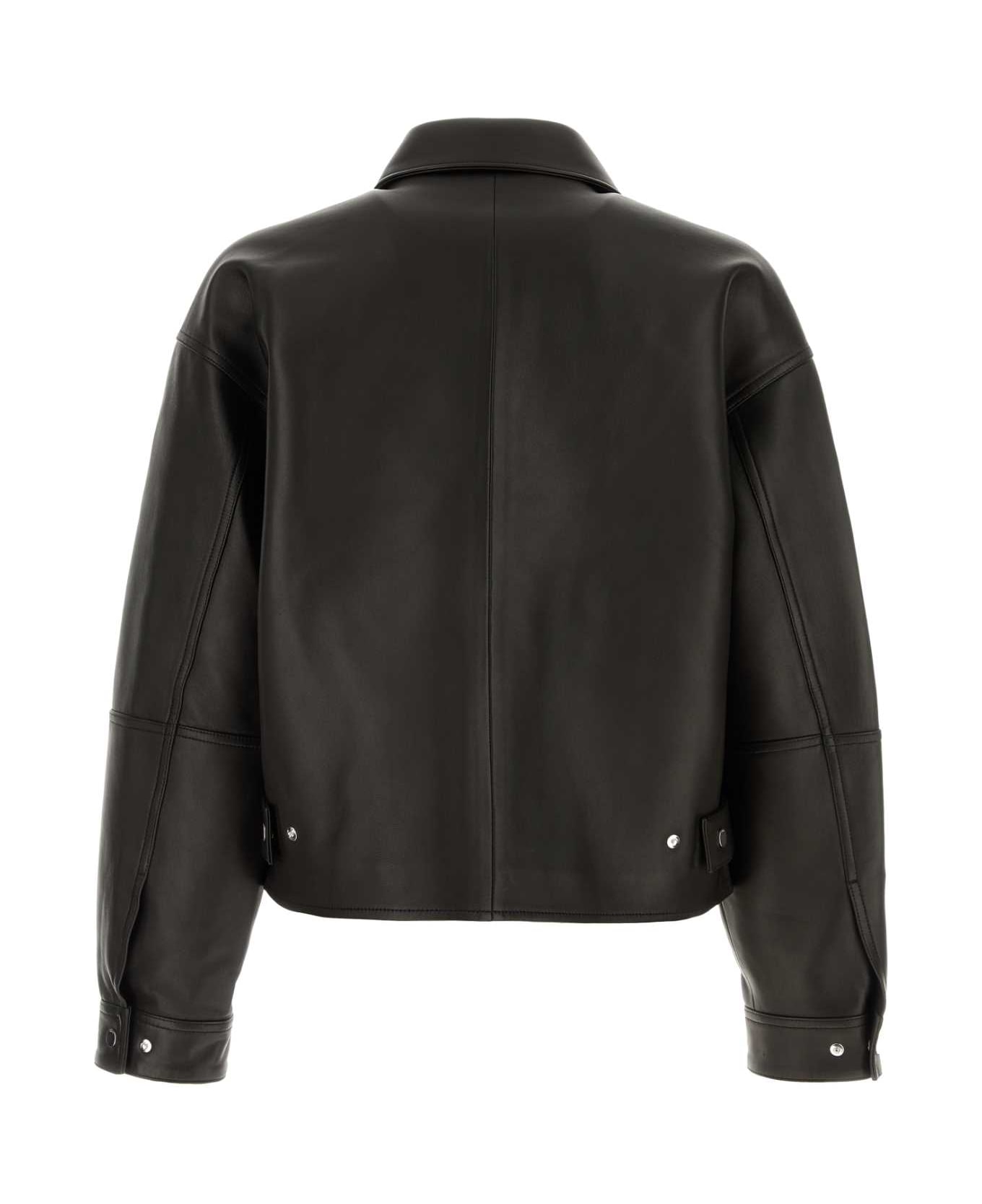 AMIRI Black Leather Jacket - BLACK