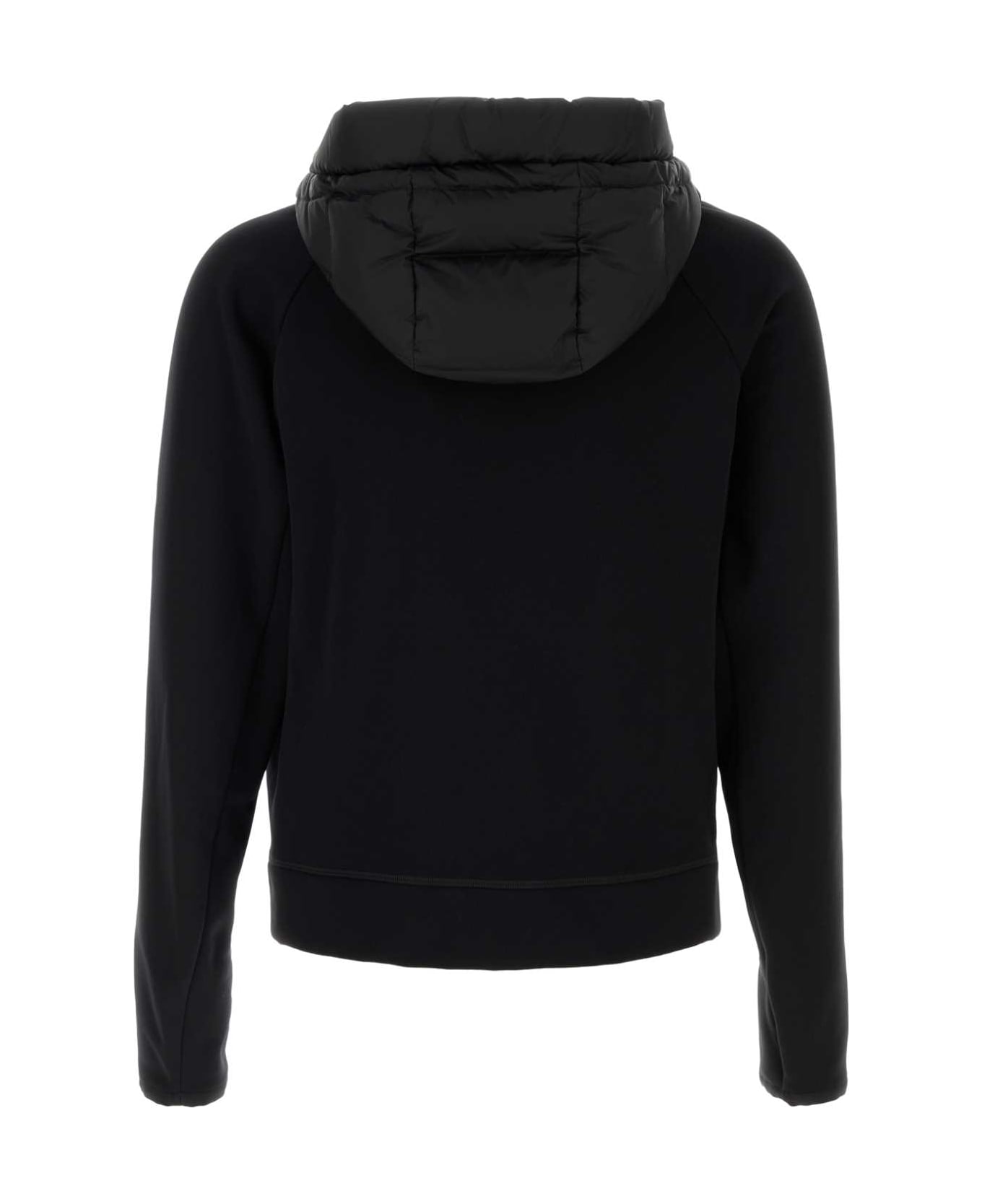 Moncler Grenoble Black Tech Fabric Cardigan - 999