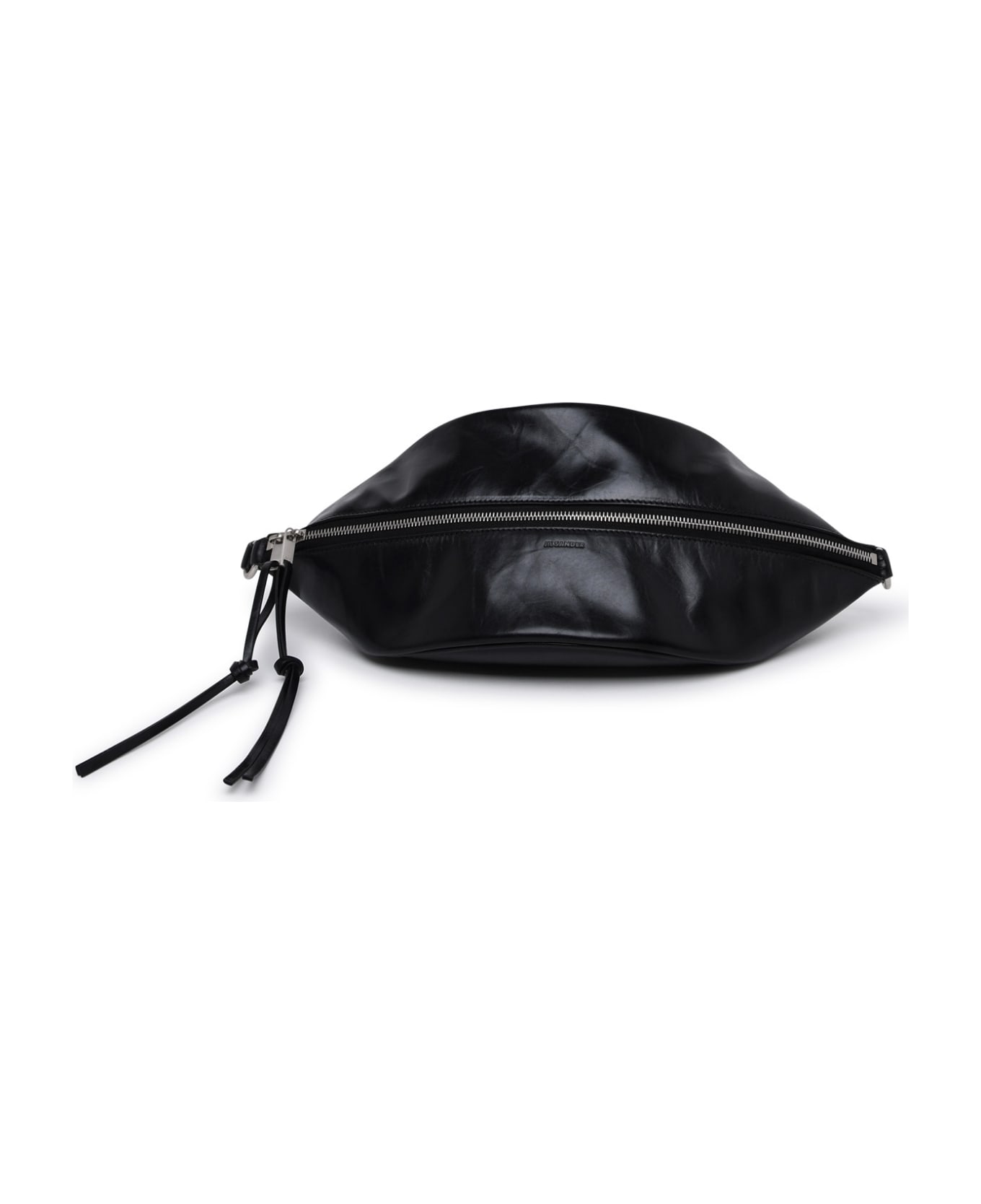 Jil Sander Black Leather Belt Bag - Black
