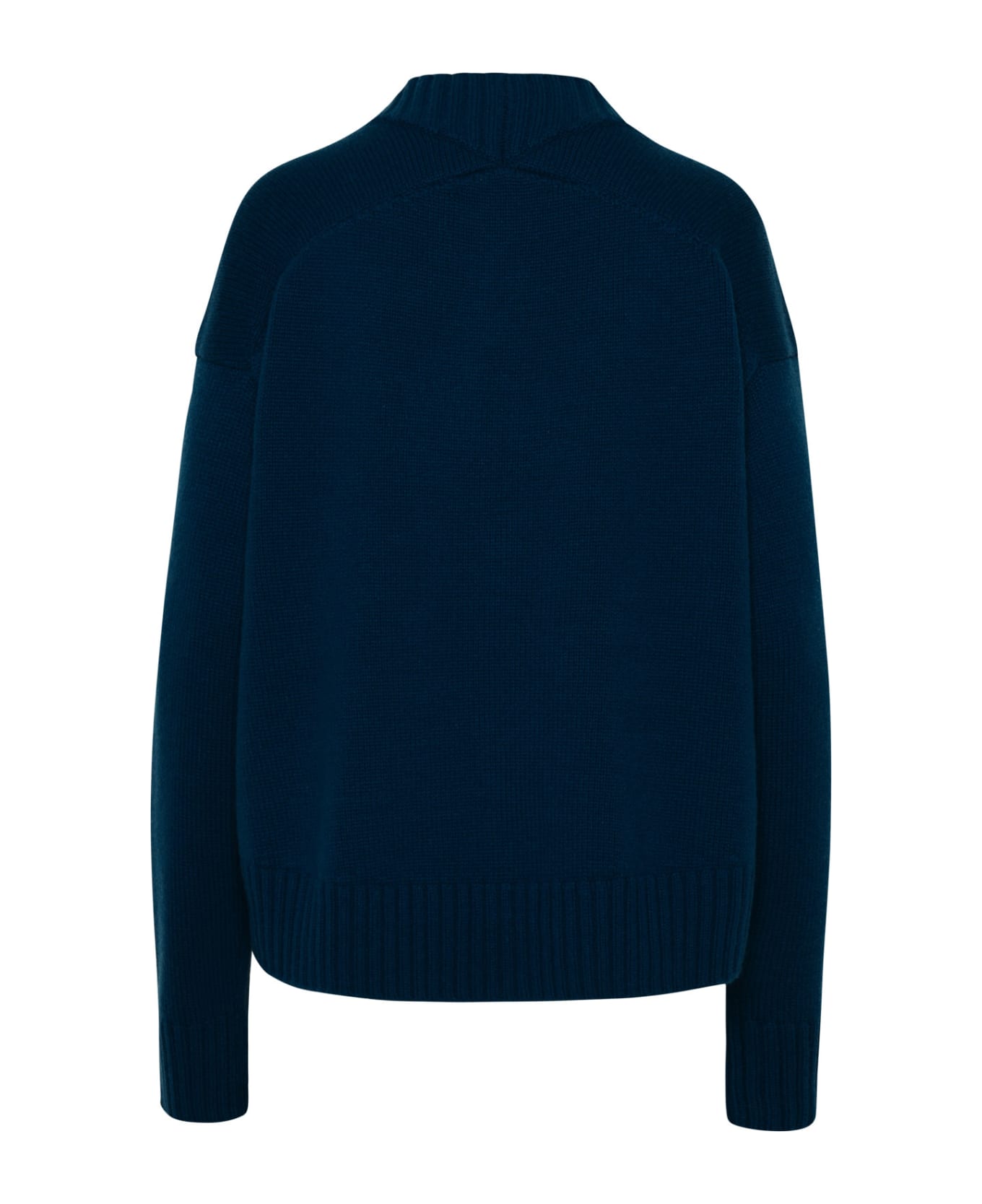 Jil Sander Sweater In Blue Cashmere Blend - Blue