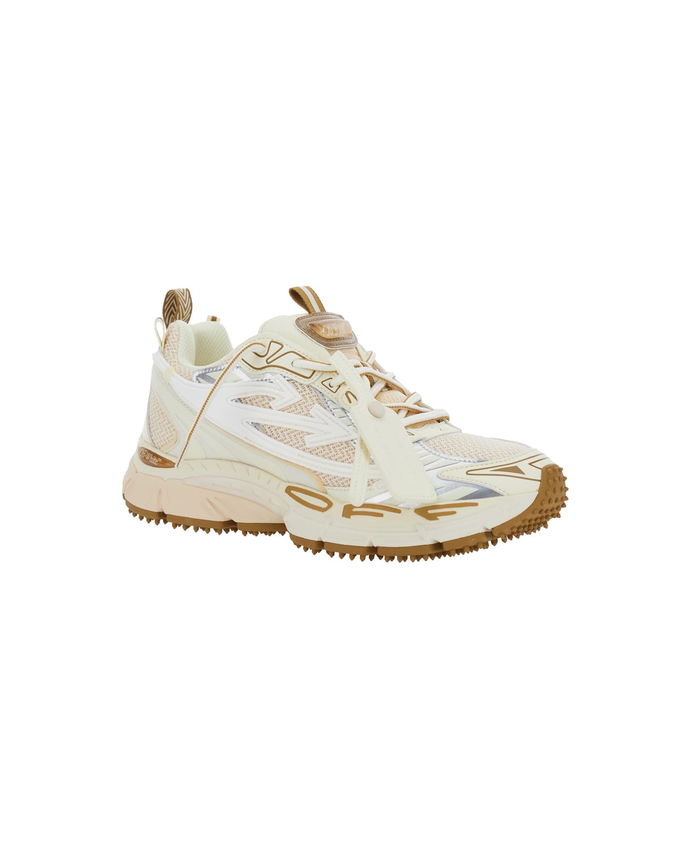 Off-White Ow Be Right Mix Materials Sneakers - Pink