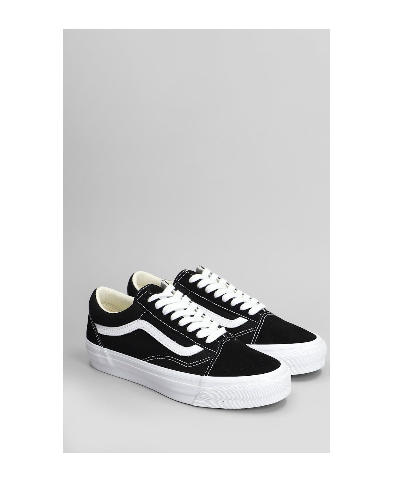 Vans Lx Old Skool Lx Sneakers In Black Suede And Fabric - black