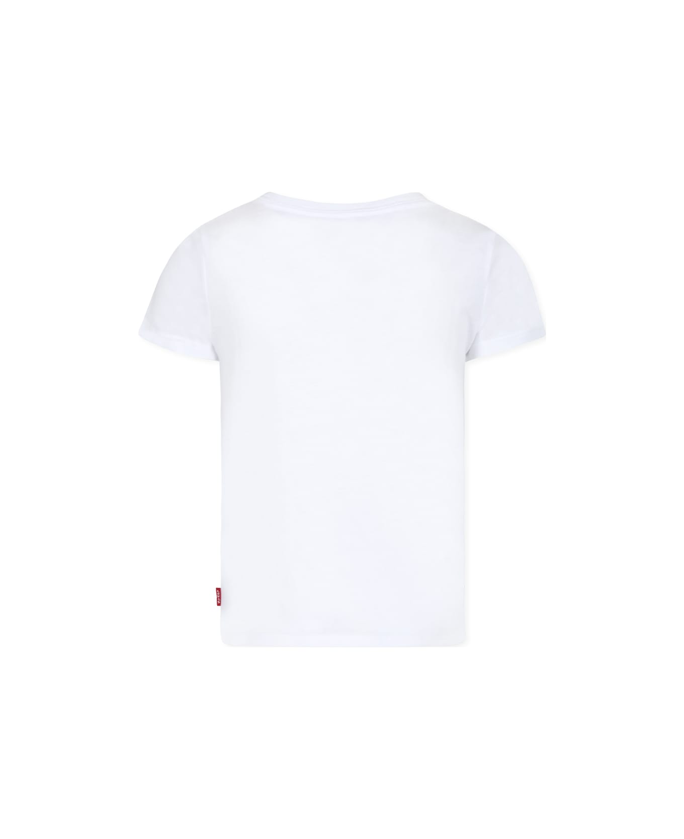 Levi
s White T-shirt For Girl With Logo - White