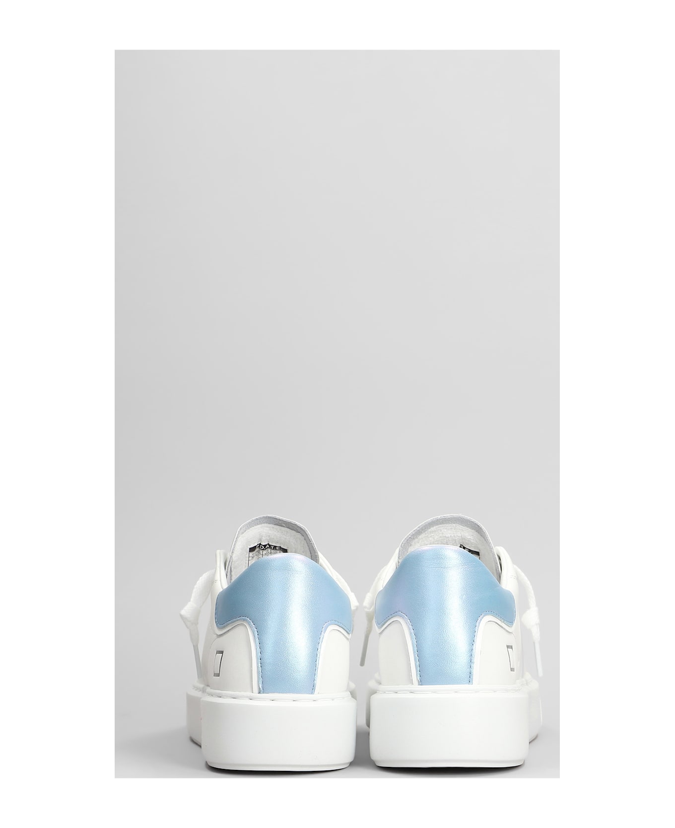D.A.T.E. Sfera Sneakers In White Leather - WHITE SKY