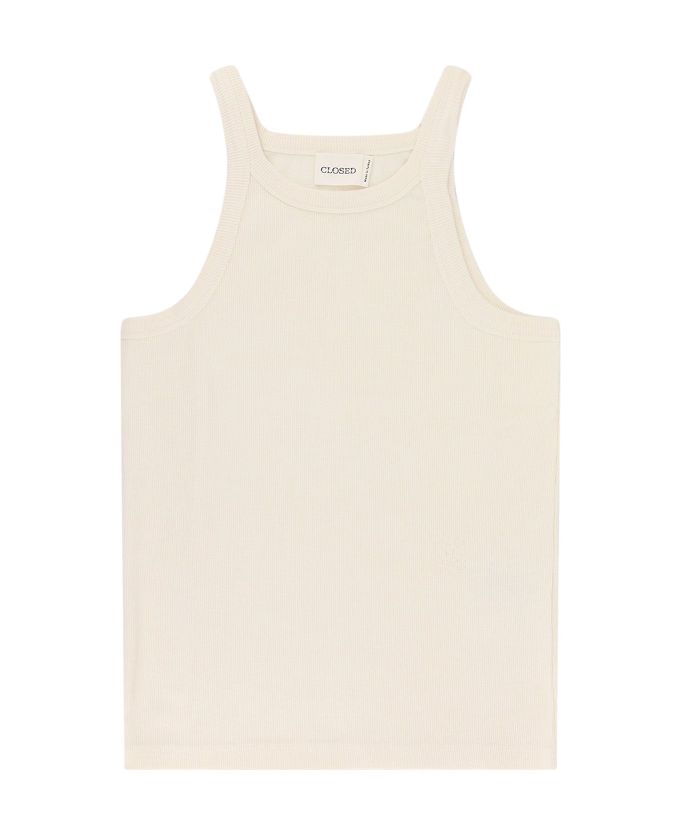 Closed Tank Top - White