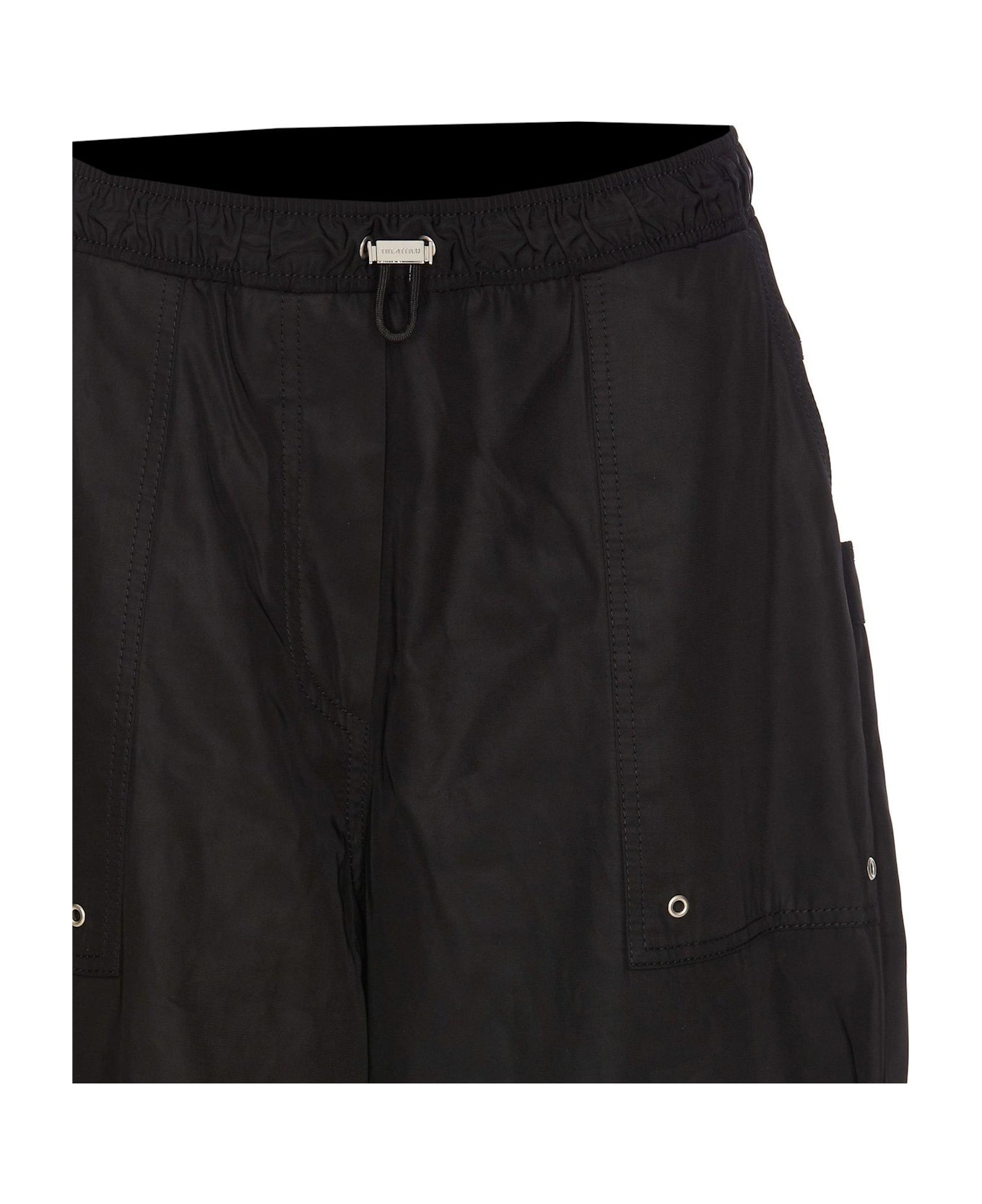 The Attico Oversized Long Pants - BLACK