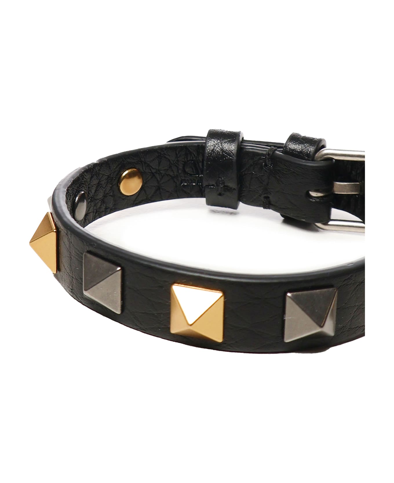 Valentino Garavani Rockstud Bracelet In Calfskin - Black