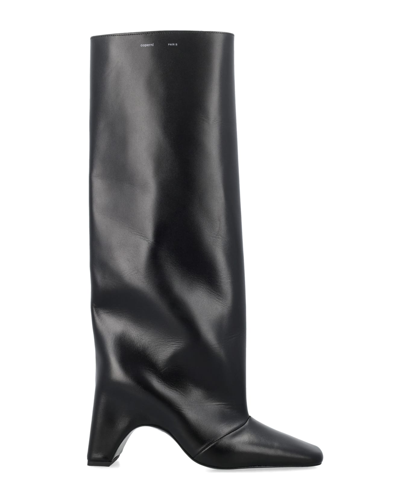 Coperni Bridge Leather Knee-high Boot - BLACK