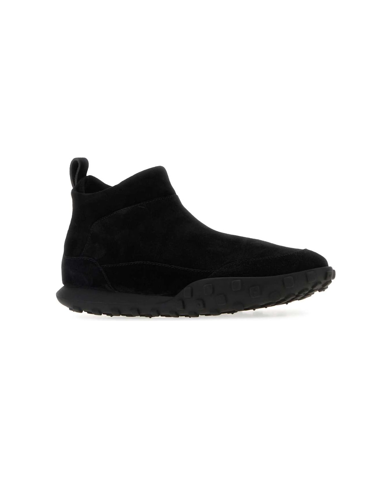 Jil Sander Black Suede Moon Slip Ons - 001