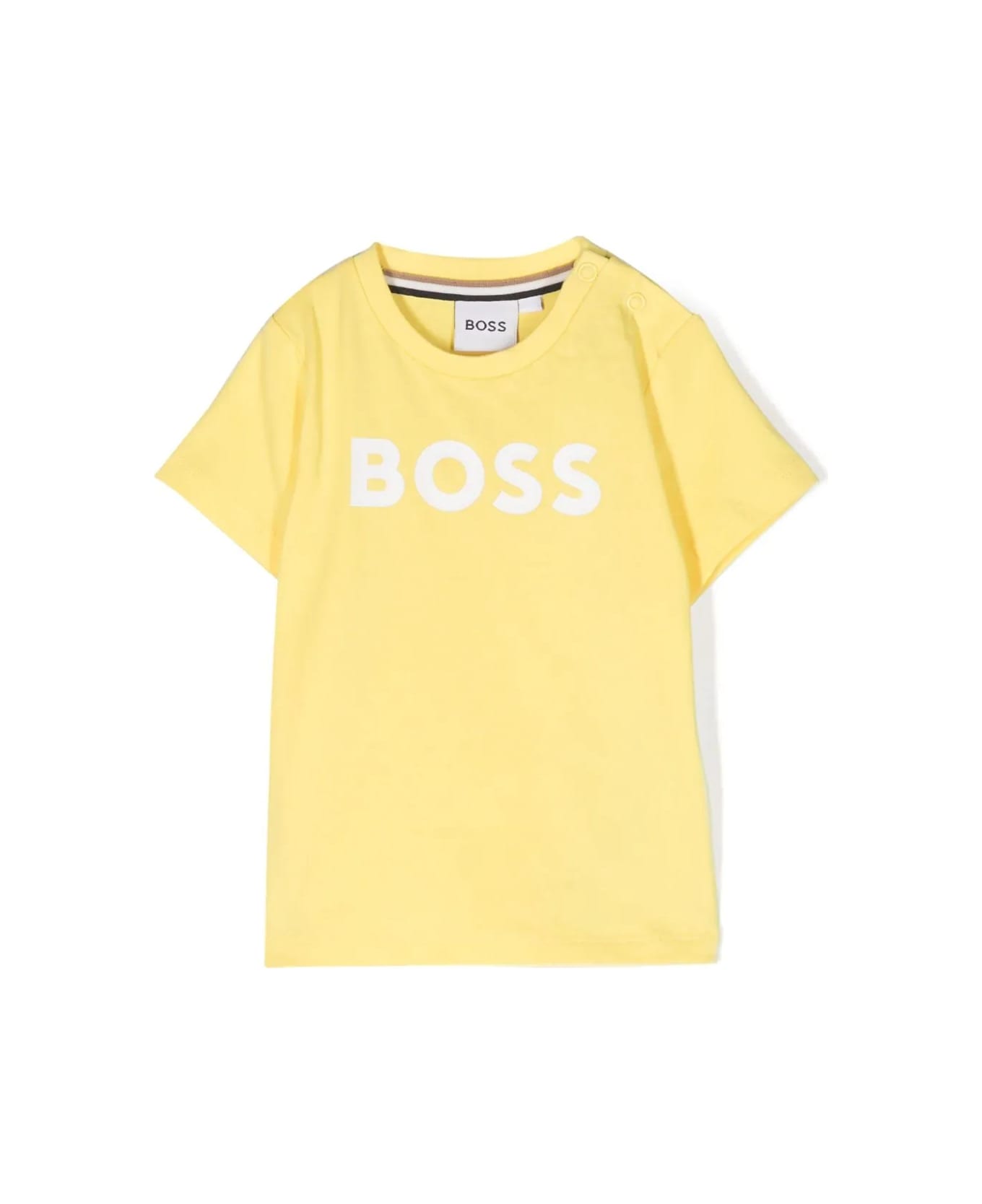 Hugo Boss T-shirt With Print - Yellow Tシャツ＆ポロシャツ