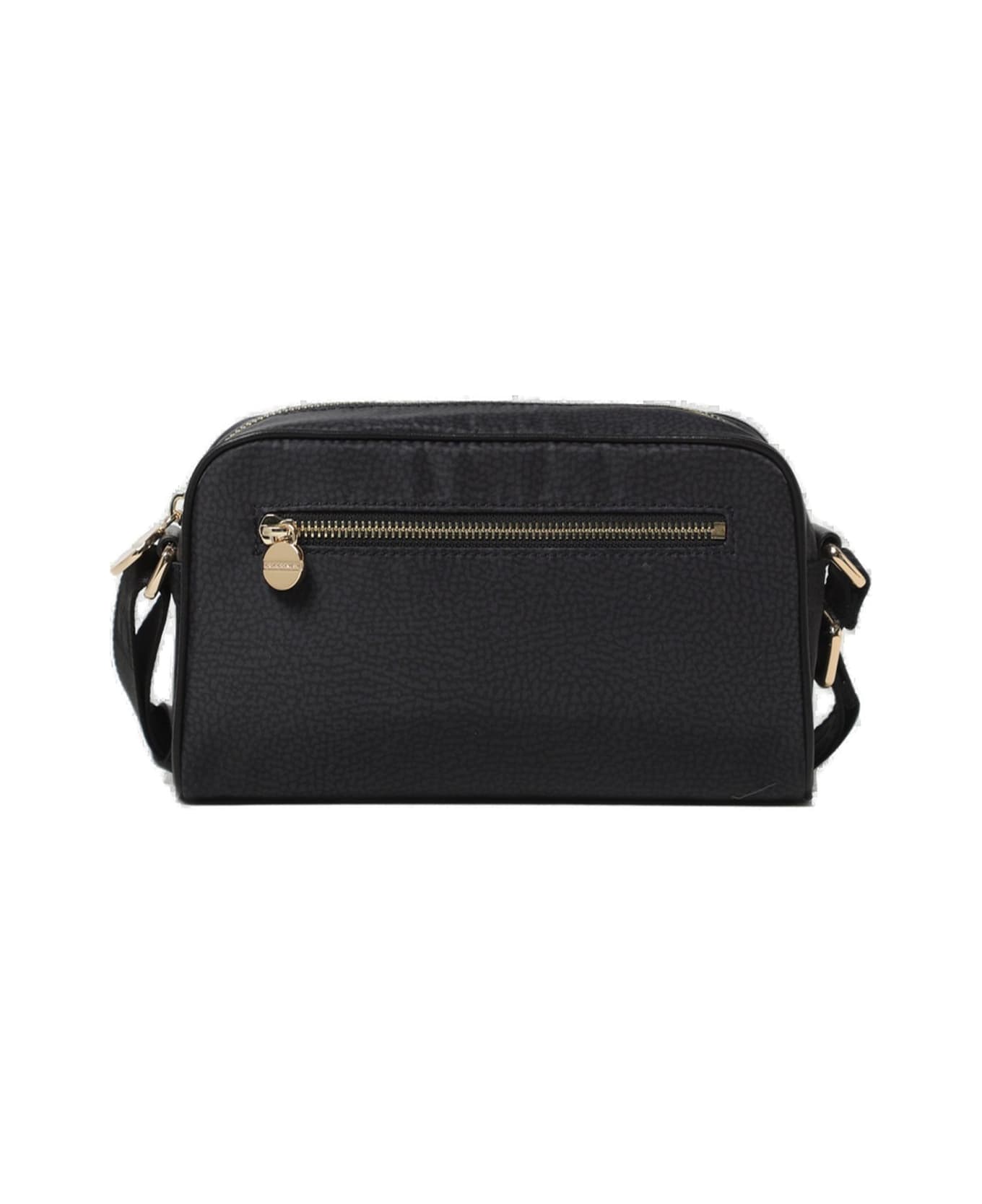 Borbonese Zipped Small Camera Bag - Dark Black