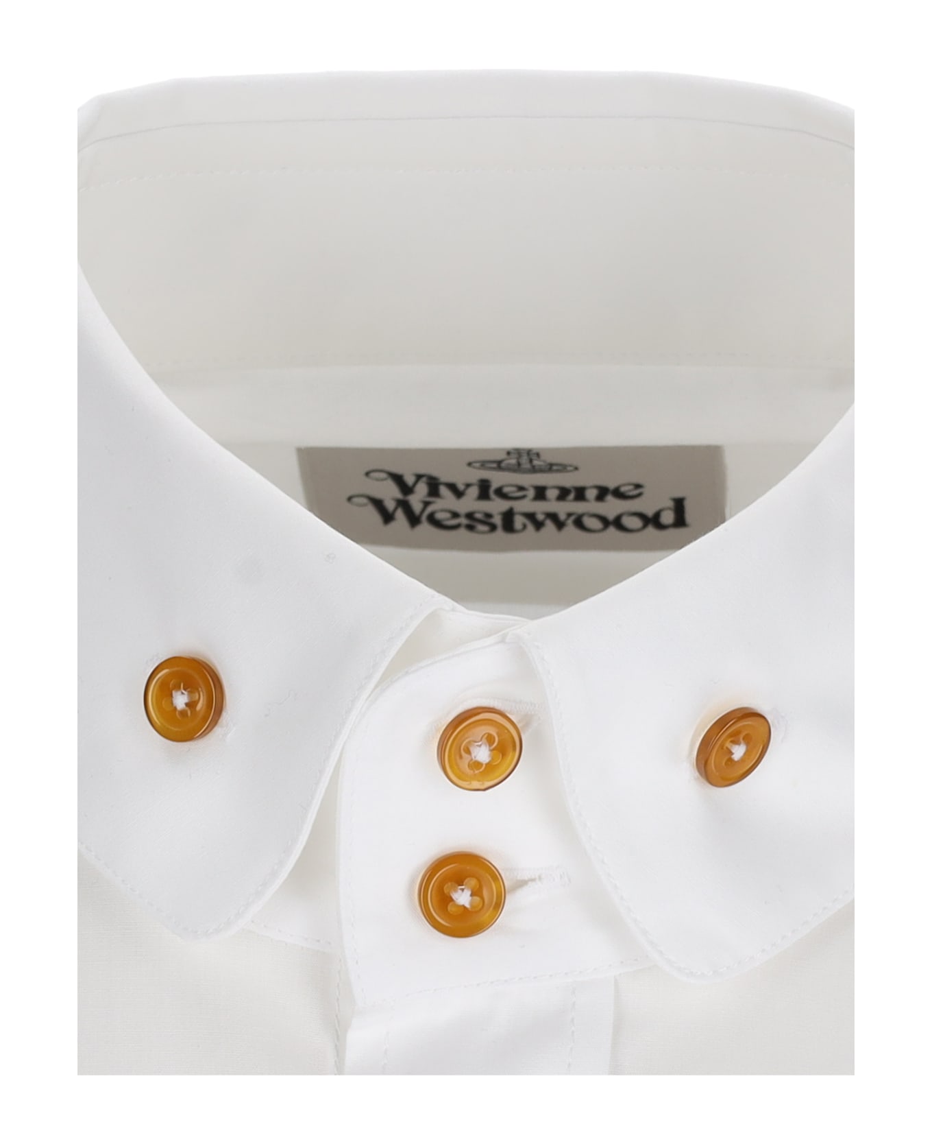 Vivienne Westwood 
two Button Krall
 Shirt - White