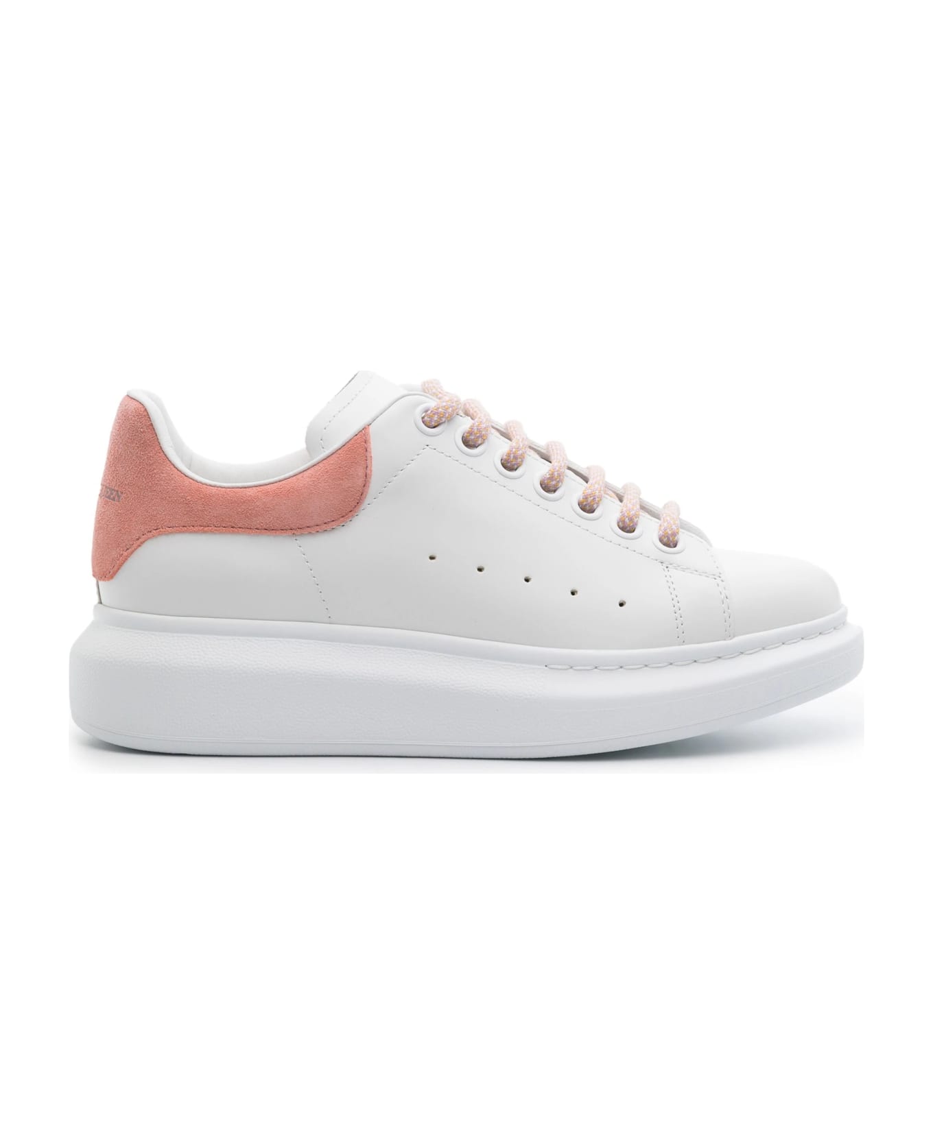 Alexander McQueen White Oversized Sneakers With Clay Suede Spoilers - White