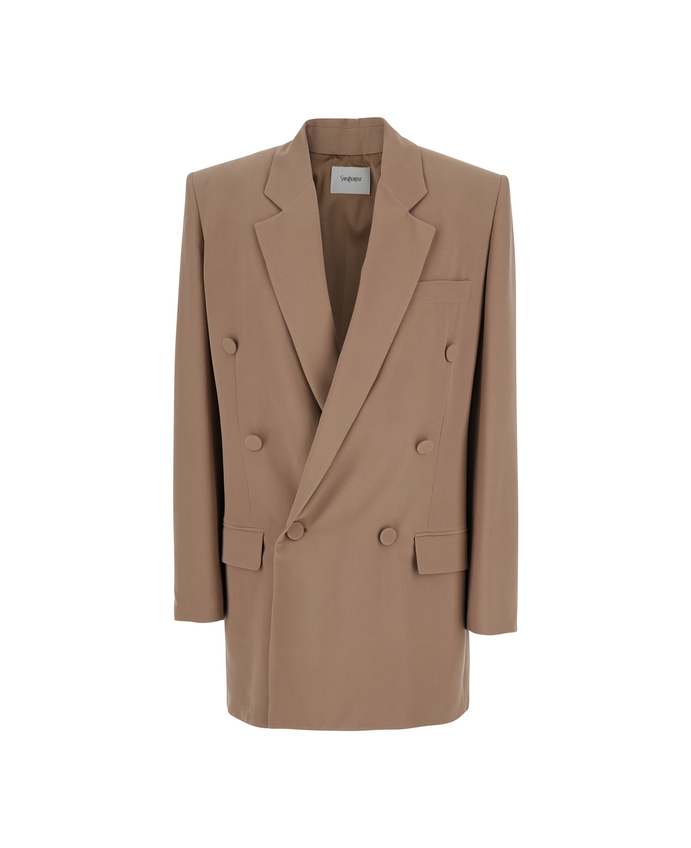 Saint Laurent Double-breasted Blazer - Beige