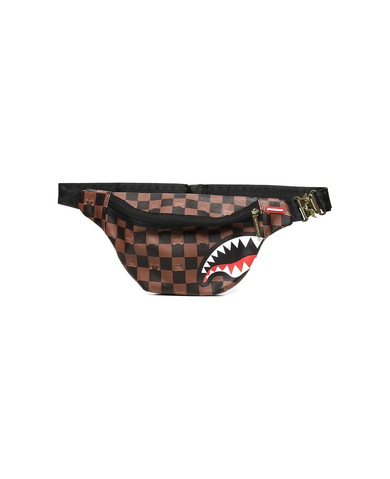 Sprayground Checked Belt Bag - Brown