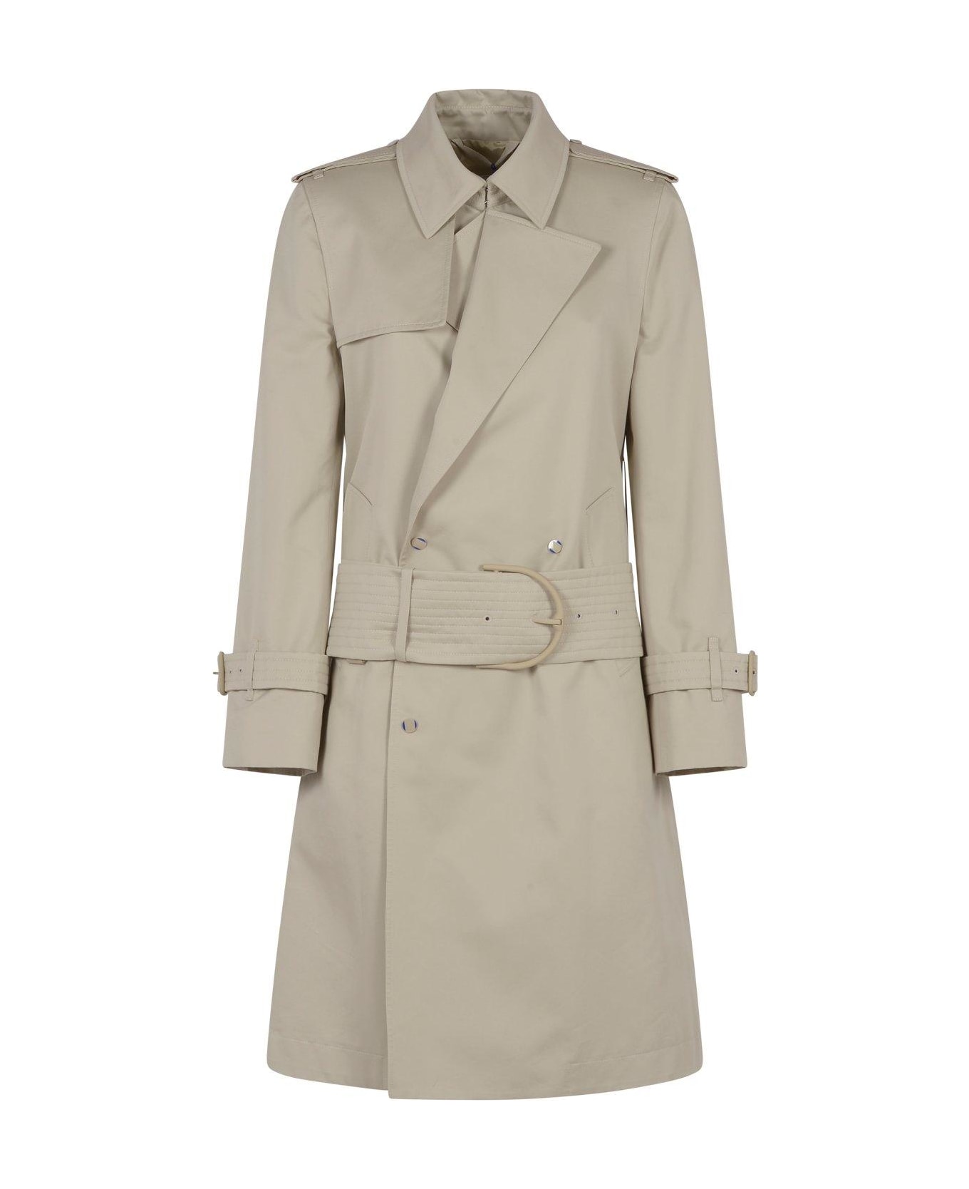 Burberry Mid-length Belted Trench Coat - OAT