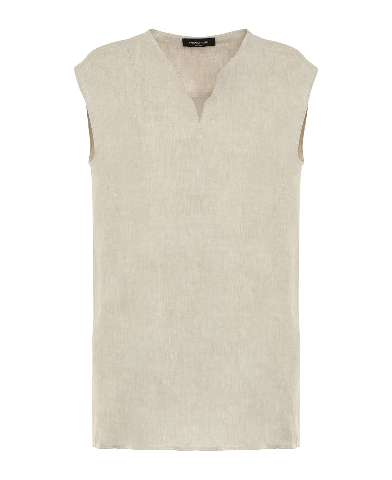 Fabiana Filippi Linen Top - Sand