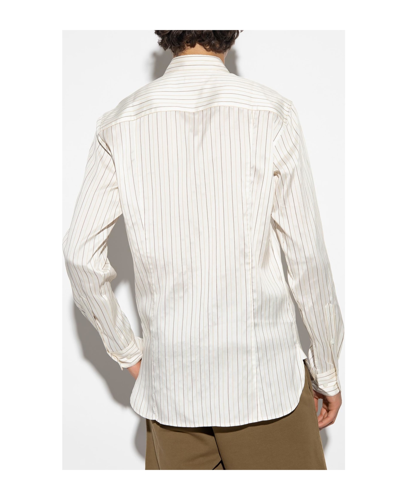 Dries Van Noten Pinstripe Shirt - White