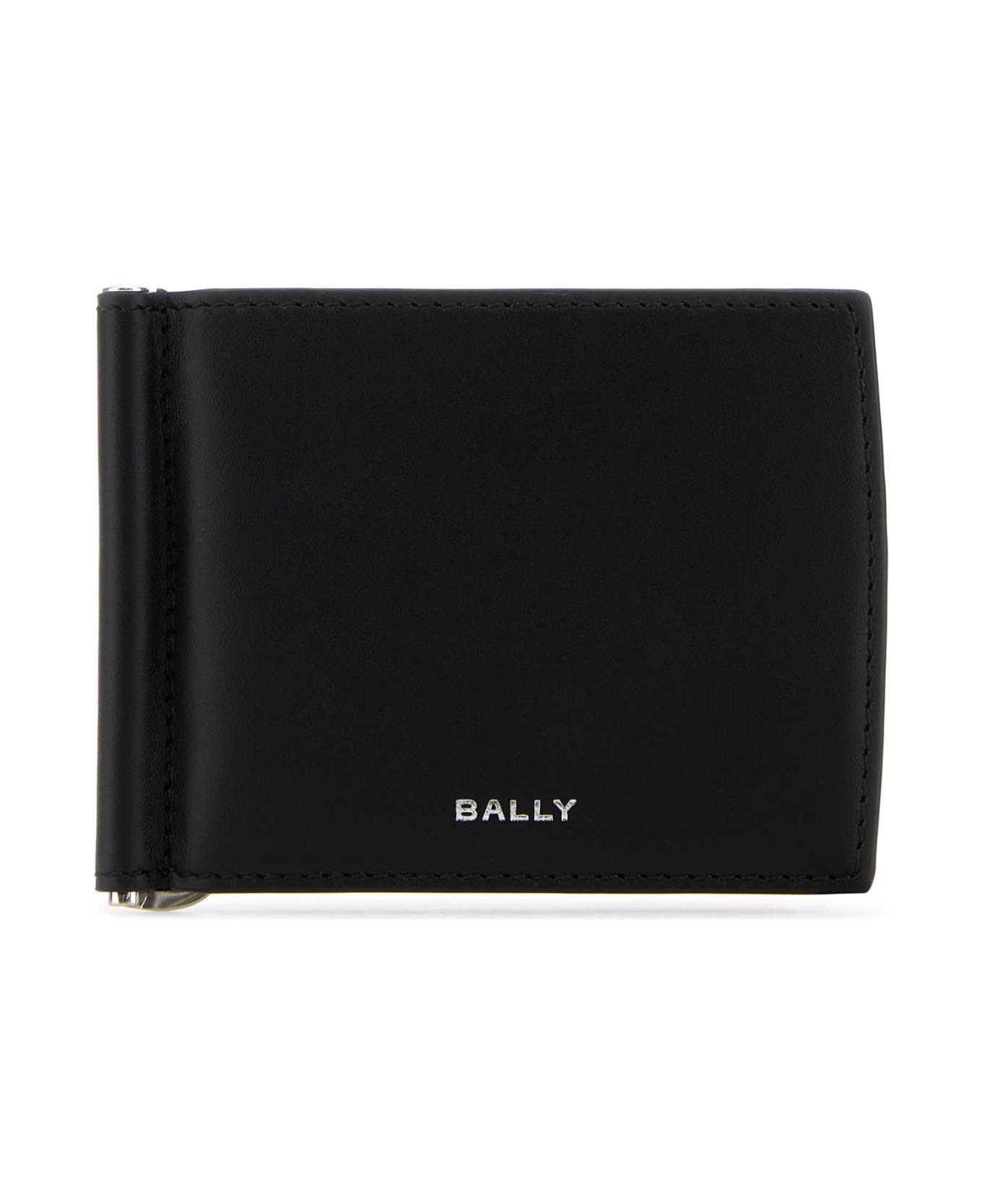 Bally Black Leather Card Holder - Black
