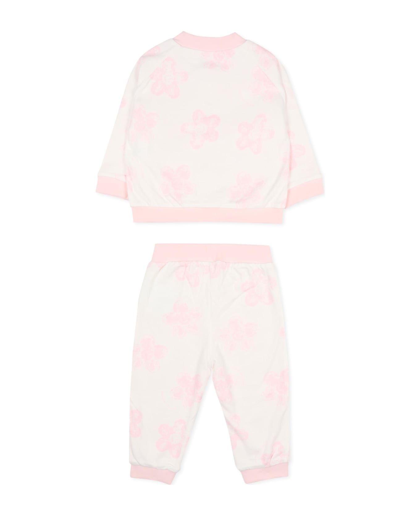 Marc Jacobs Pink Suit For Baby Girl With Flowers - Pink