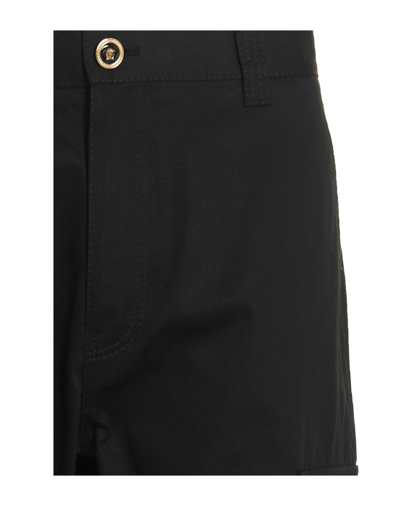 Versace Logo Button Trousers - BLACK ボトムス