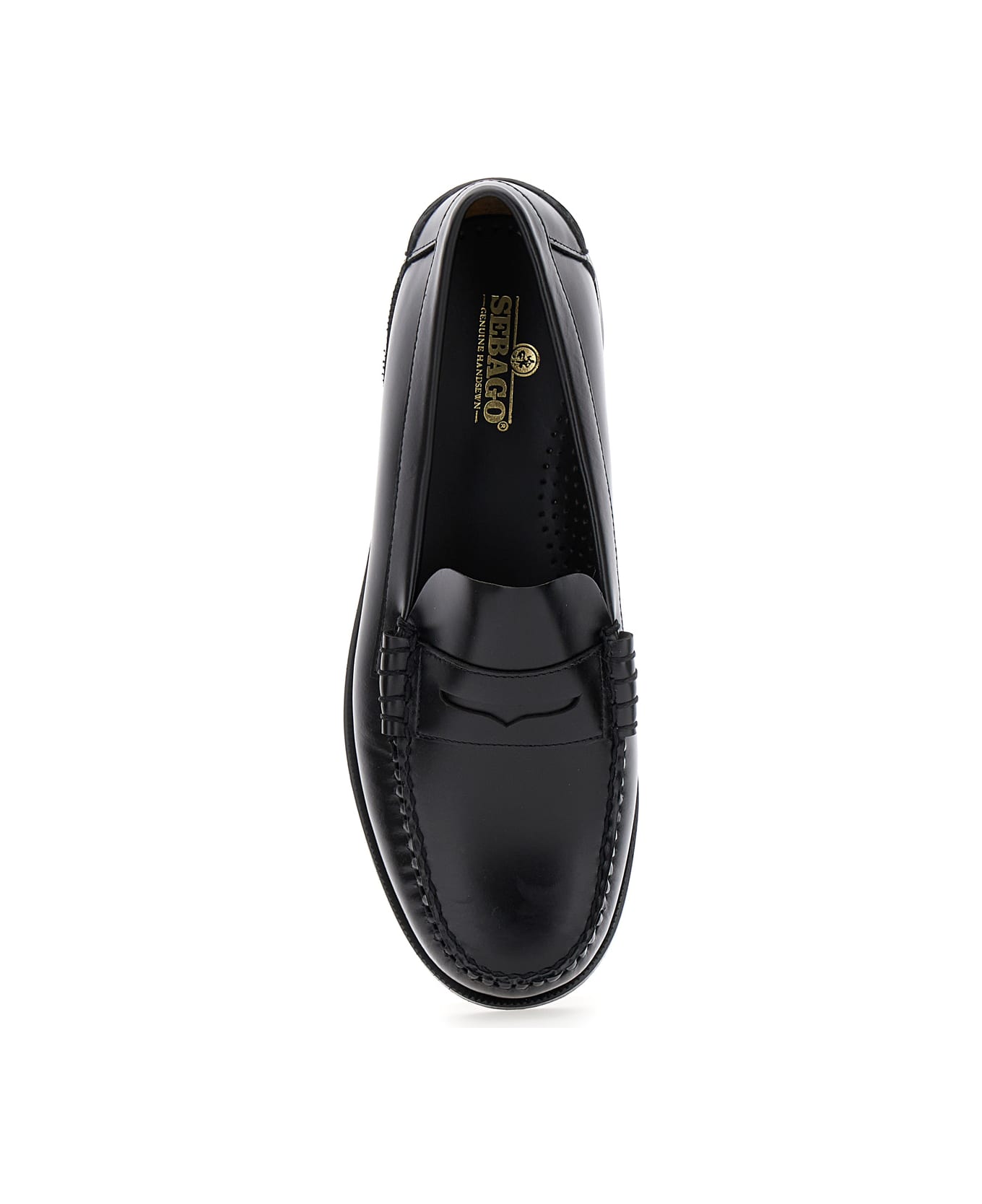 Sebago Black Pull-on Loafers In Leather Man - Black