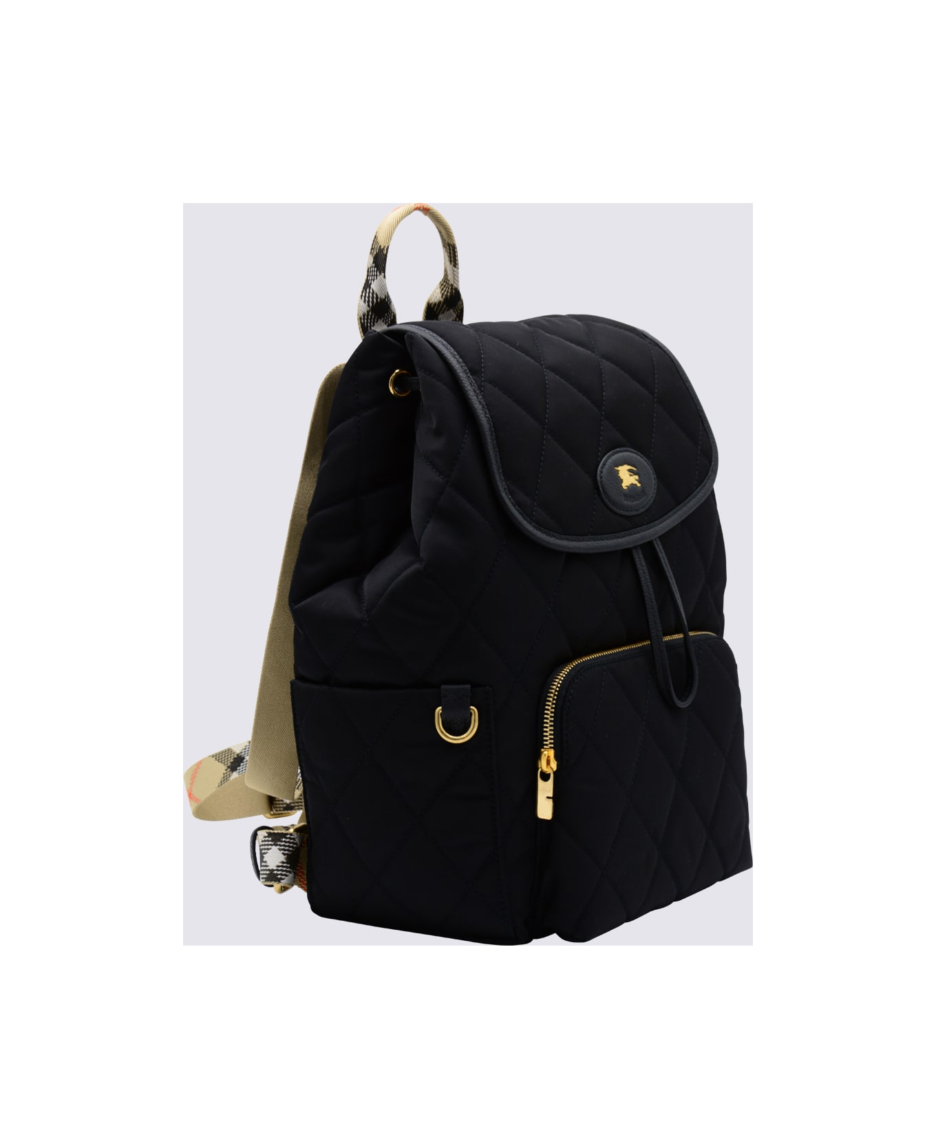 Burberry Black Horseshoe Backpack - Black