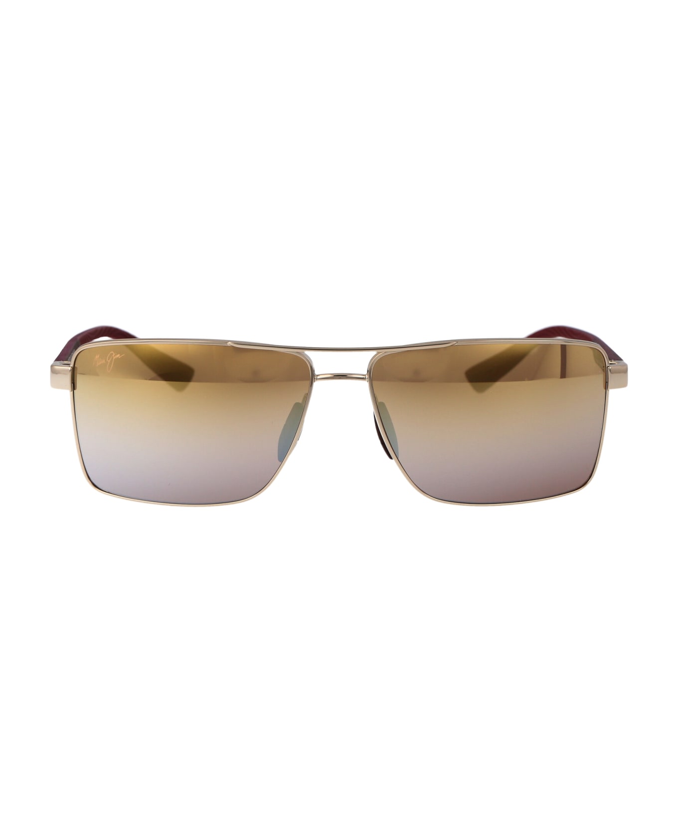 Maui Jim Piha Sunglasses - 16 GOLD/SILVER PIHA SHINY GOLD W/ BURGUNDY  サングラス