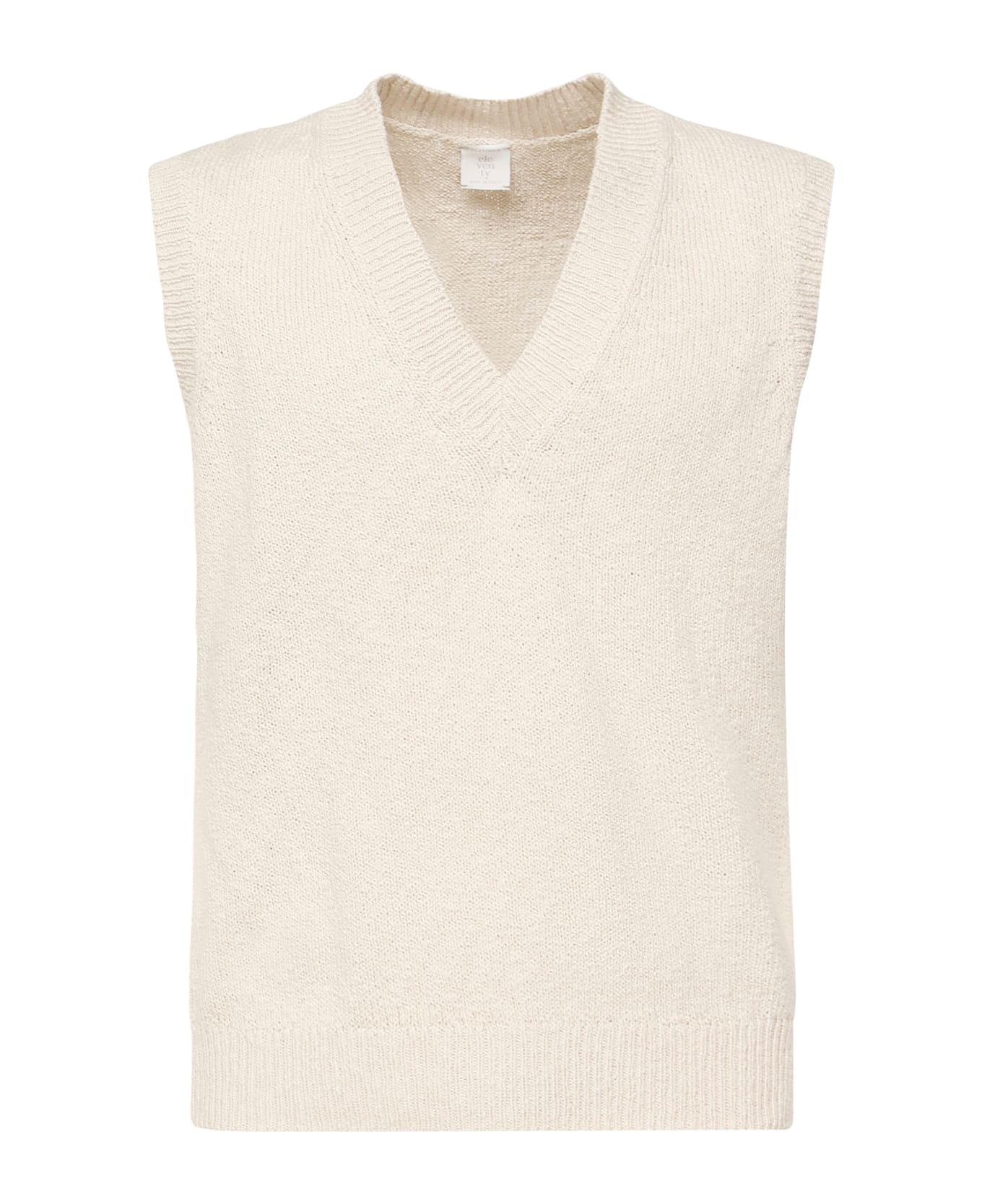 Eleventy Sleeveless Cotton Sweater - SAND