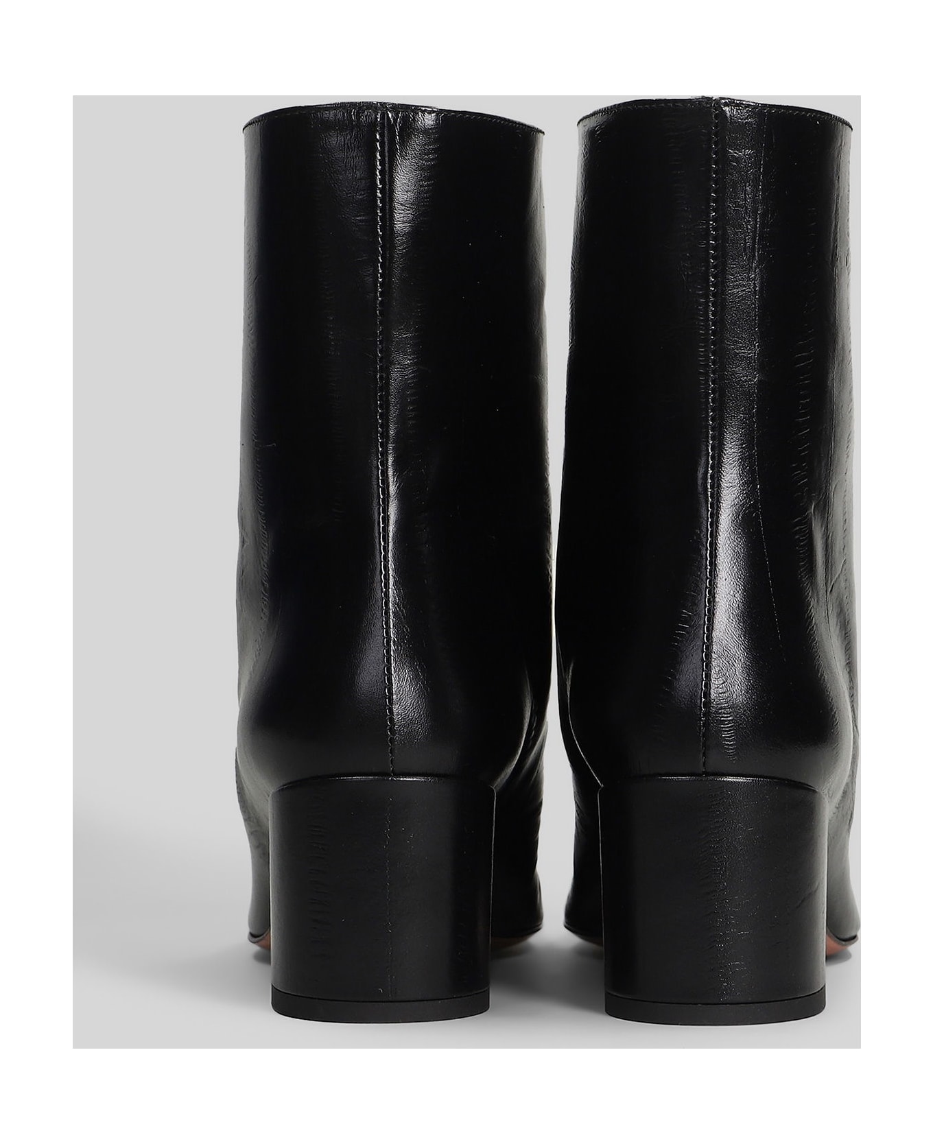 Aldo Castagna Sandy High Heels Ankle Boots In Black Leather - black