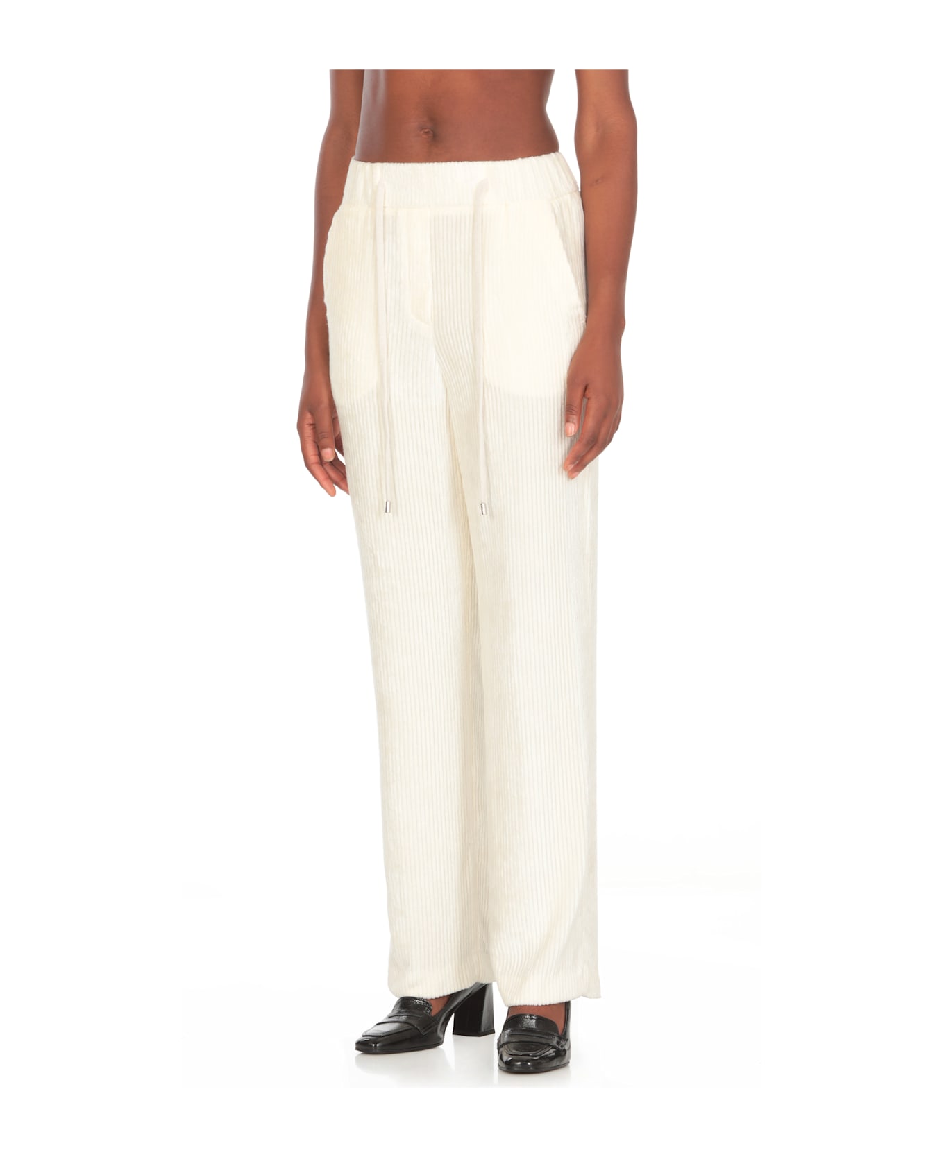 Peserico Viscose Trousers - White