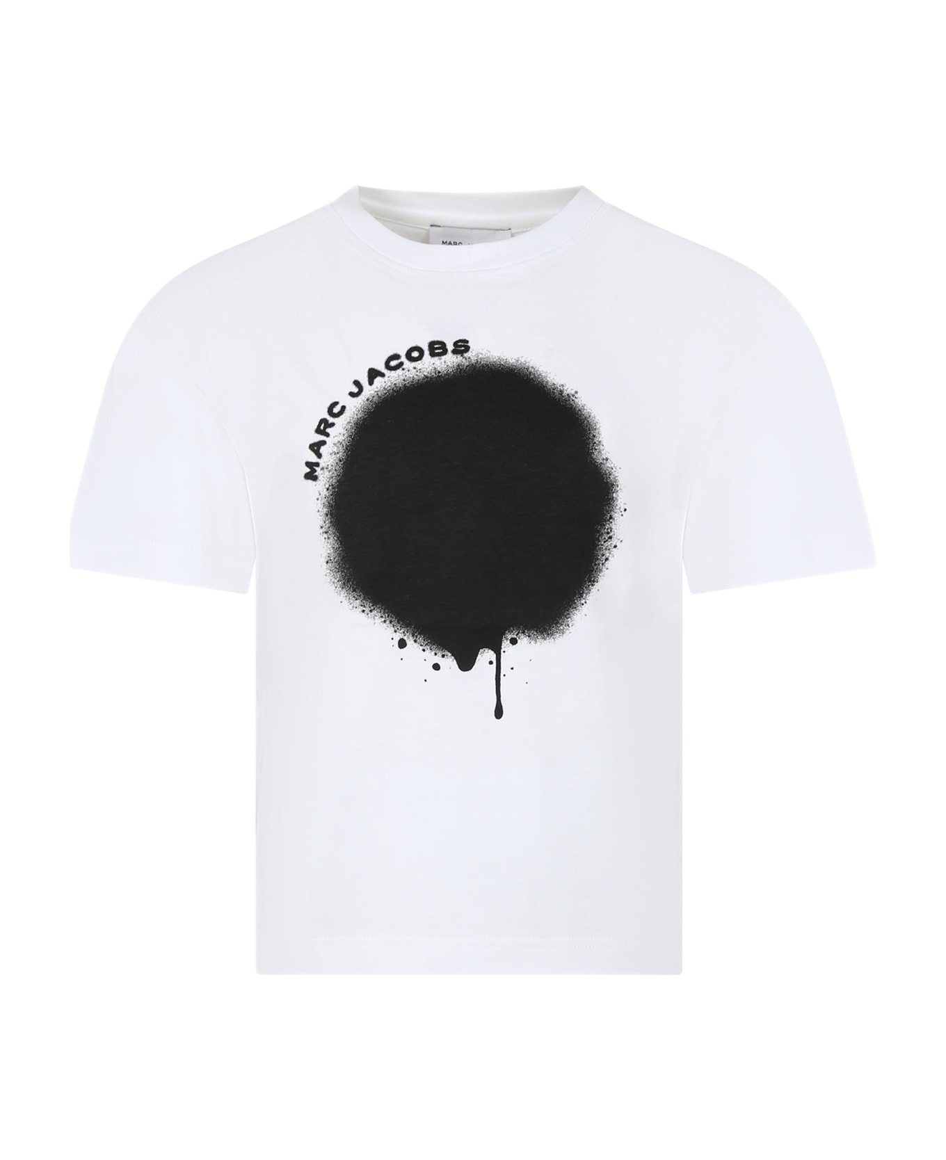 Little Marc Jacobs White T-shirt For Kids With Logo - Bianco Nero Tシャツ＆ポロシャツ