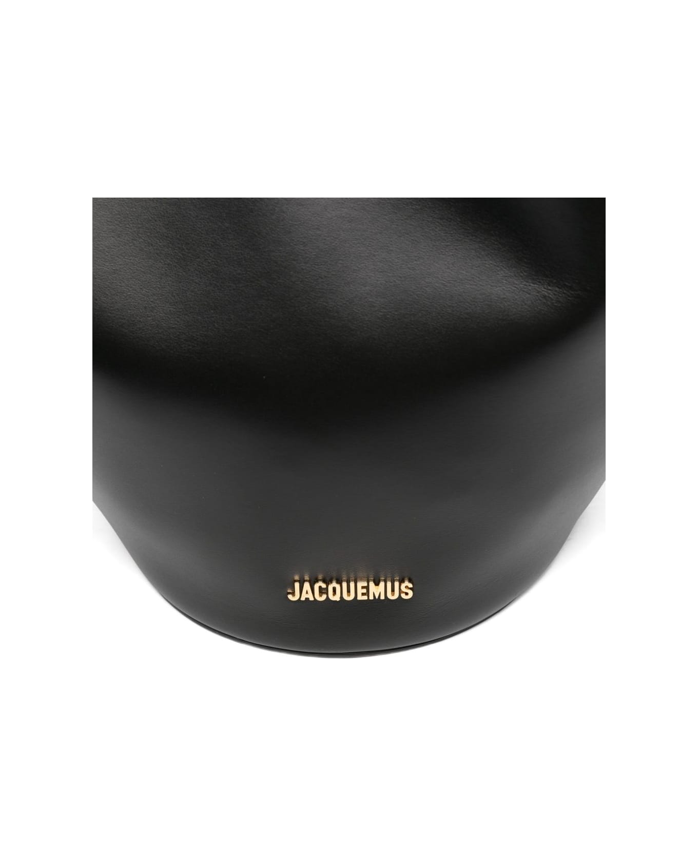 Jacquemus Le Bambola Moyen Leather Bucket Bag - Black