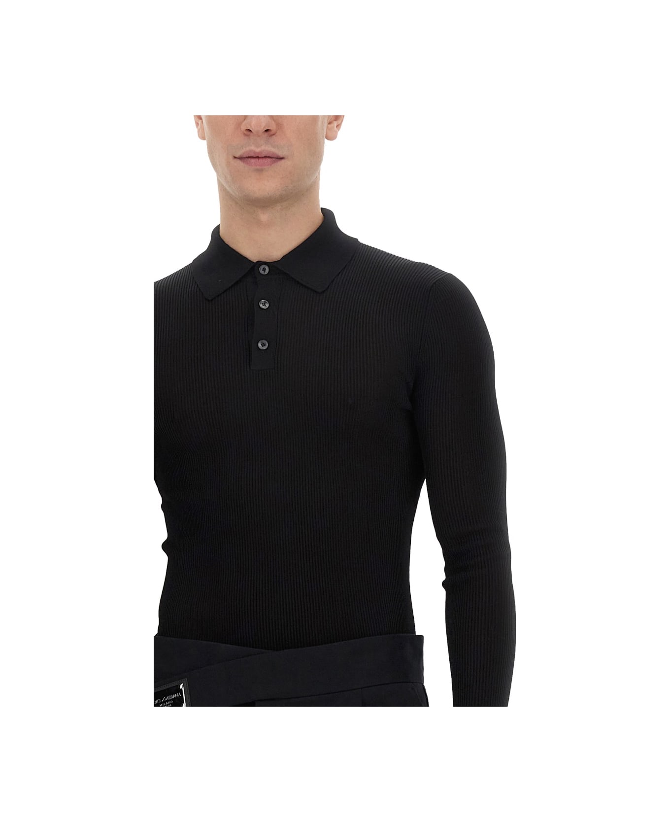Dolce & Gabbana Polo Shirt. - BLACK