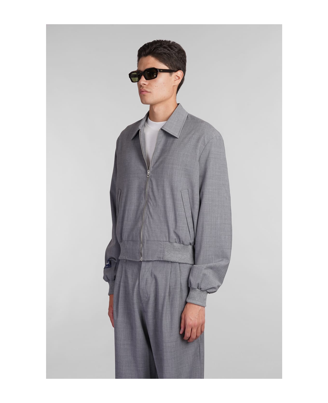 Family First Milano Casual Jacket In Grey Polyester - grey