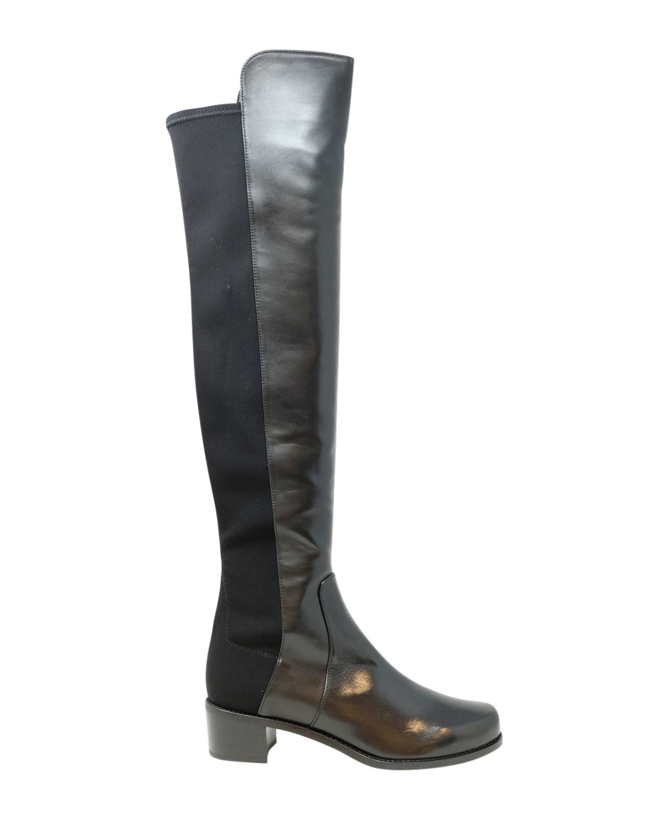 Stuart Weitzman Leather Reserve Boots - BLACK