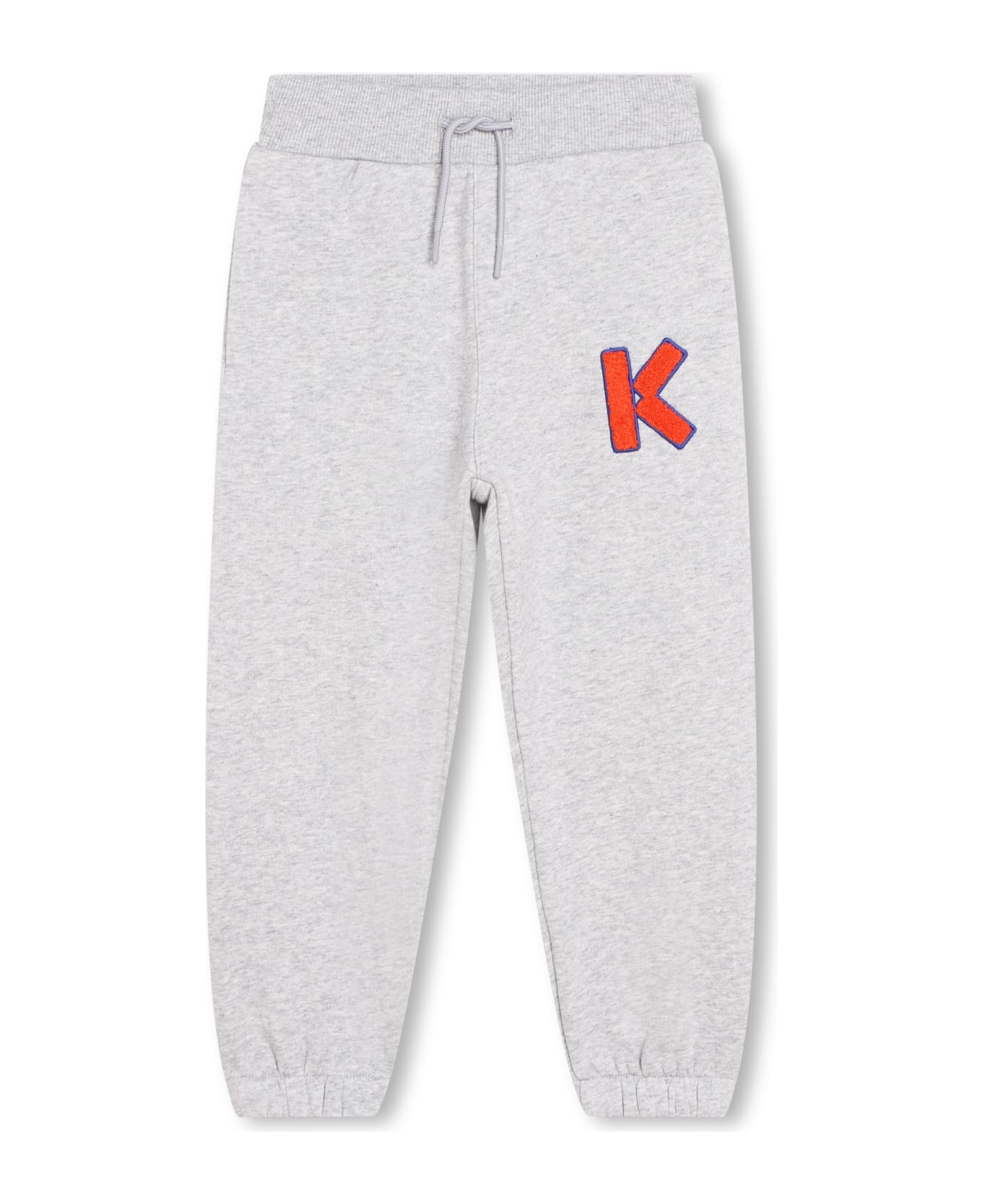 Kenzo Kids Sports Trousers With Application - Grigio Antico ボトムス