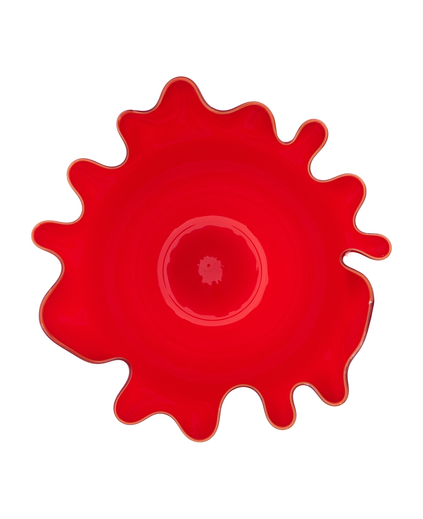 Venini 'fazzoletto' Large Vase - Red