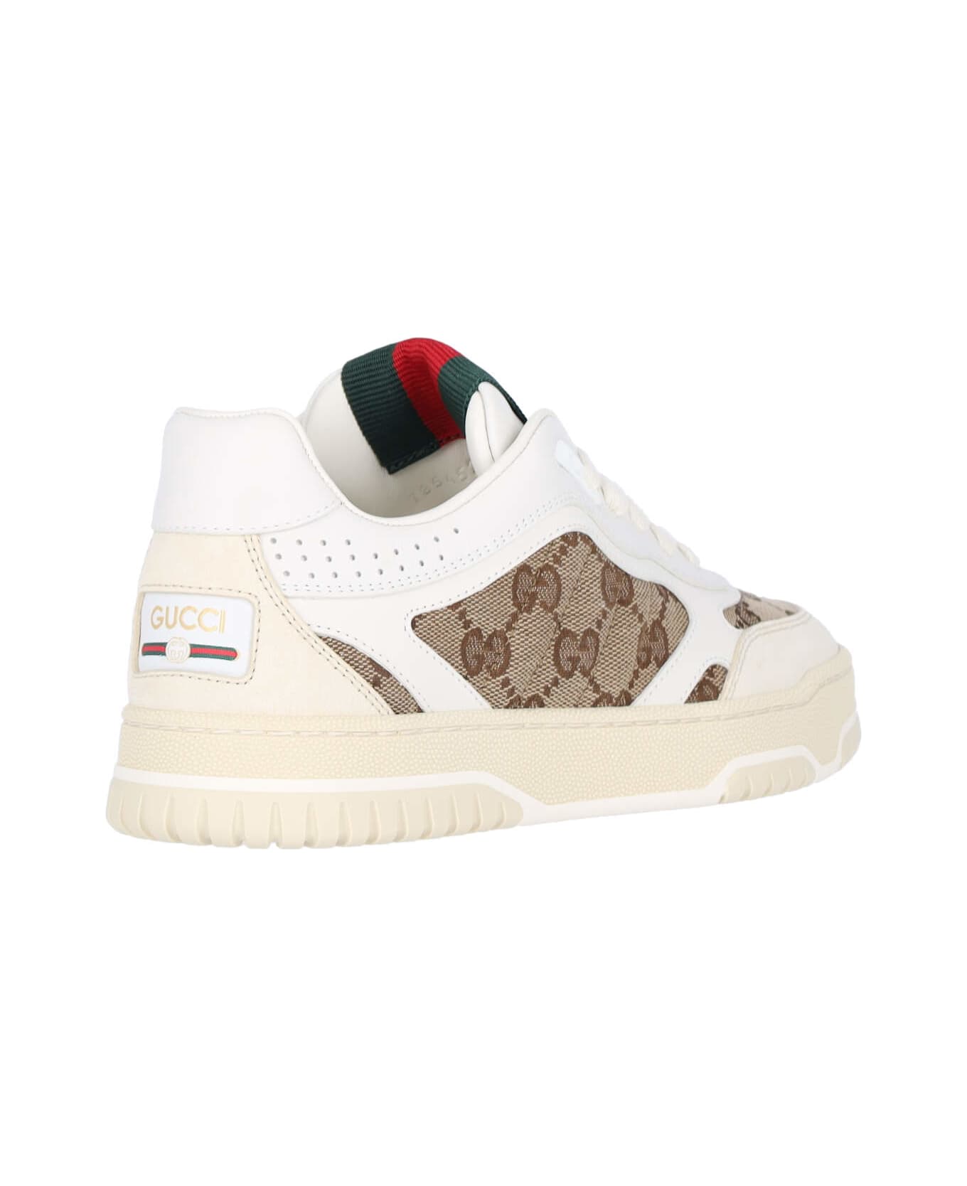 Gucci 're-web' Sneakers - IVORY/BEIGE EBONY