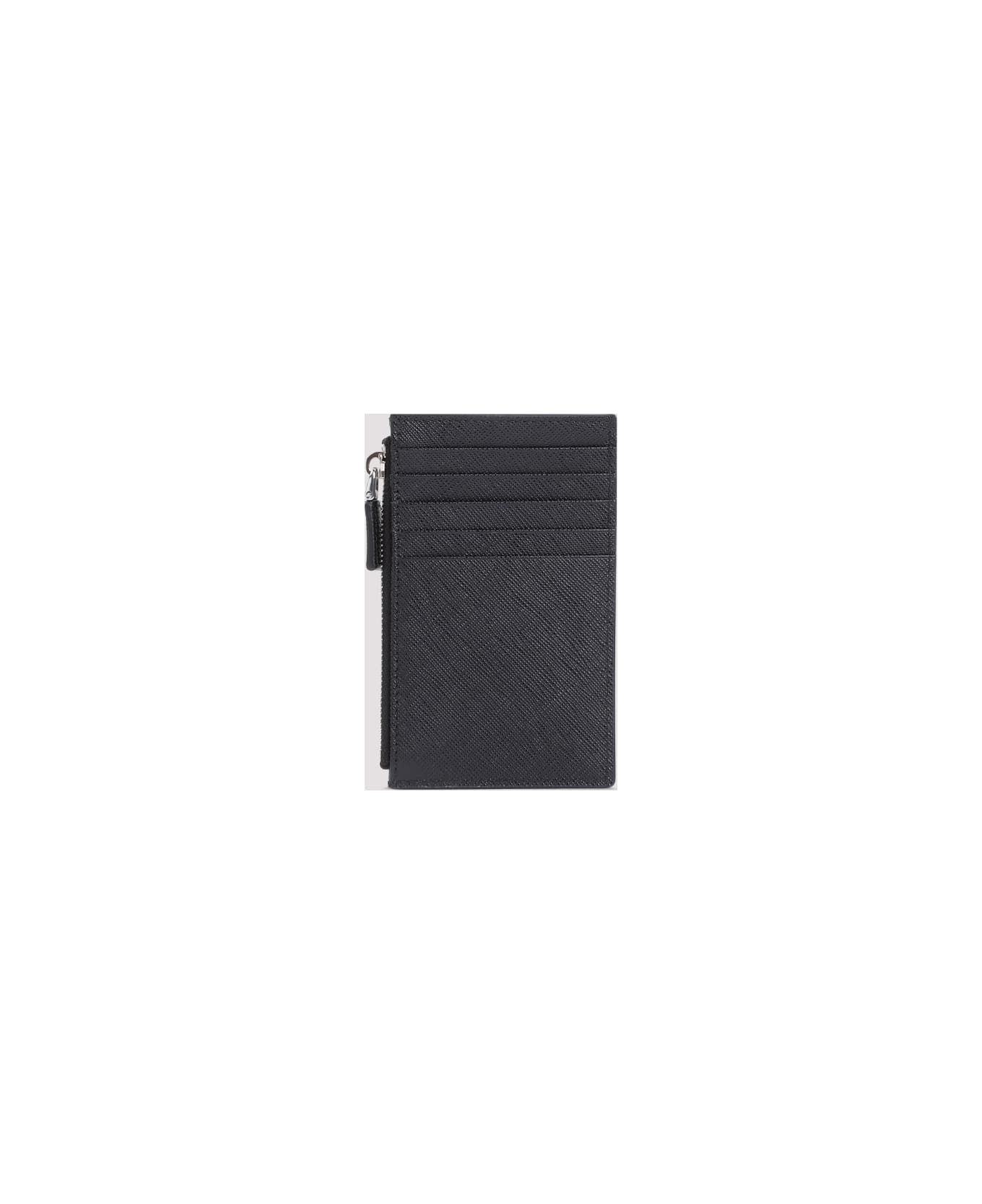 Prada Calf Leather Credit Card Case - Nero