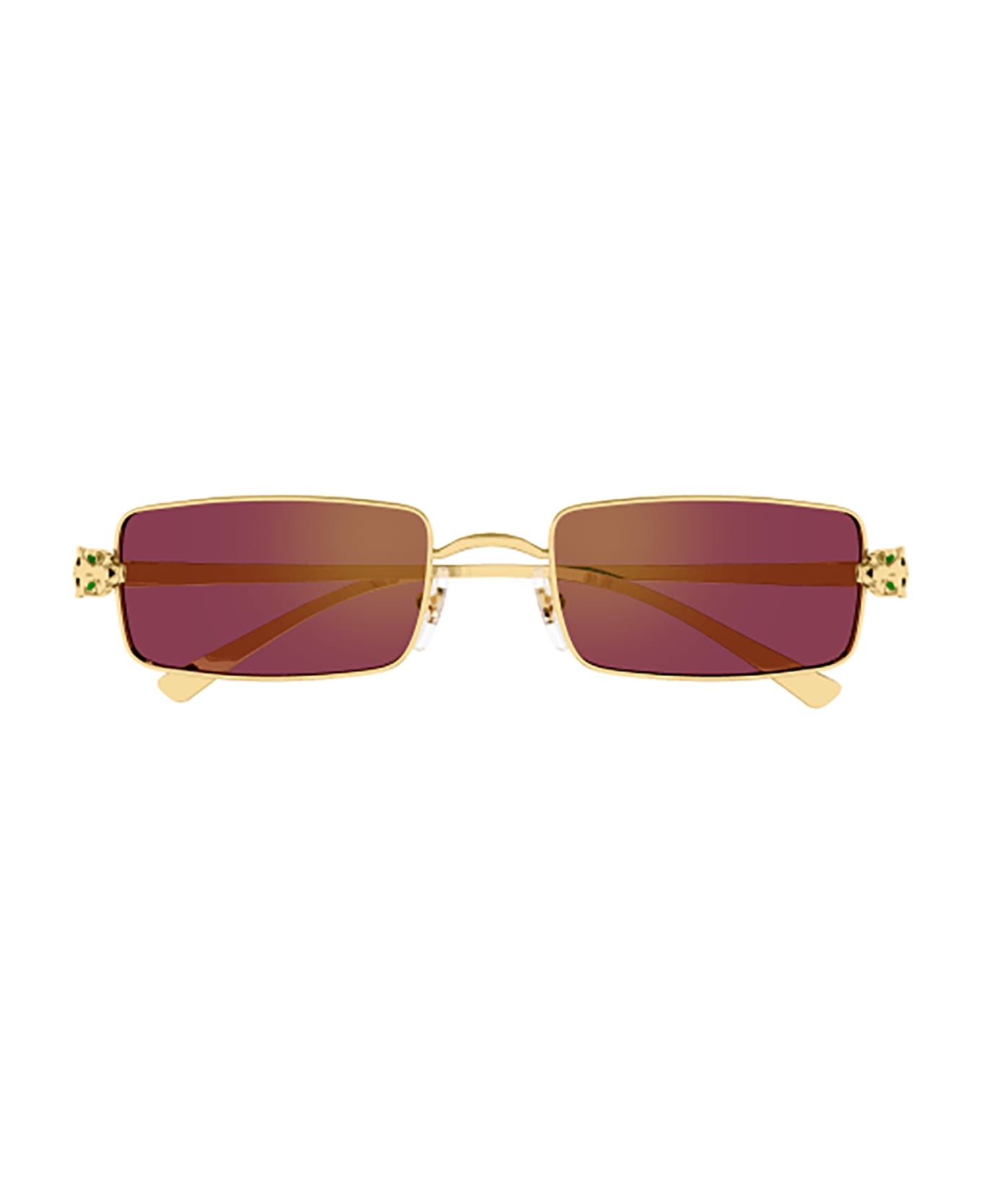 Cartier Eyewear Ct0473s Sunglasses - 002 GOLD GOLD RED サングラス
