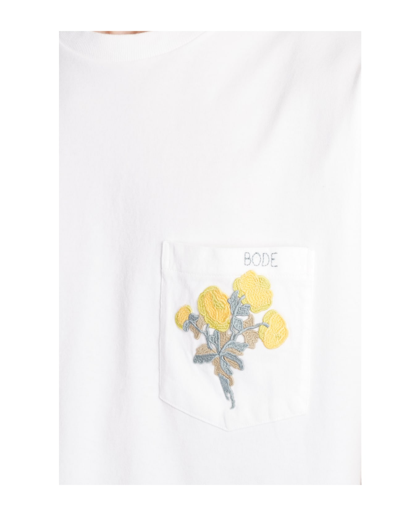 Bode T-shirt In White Cotton - white