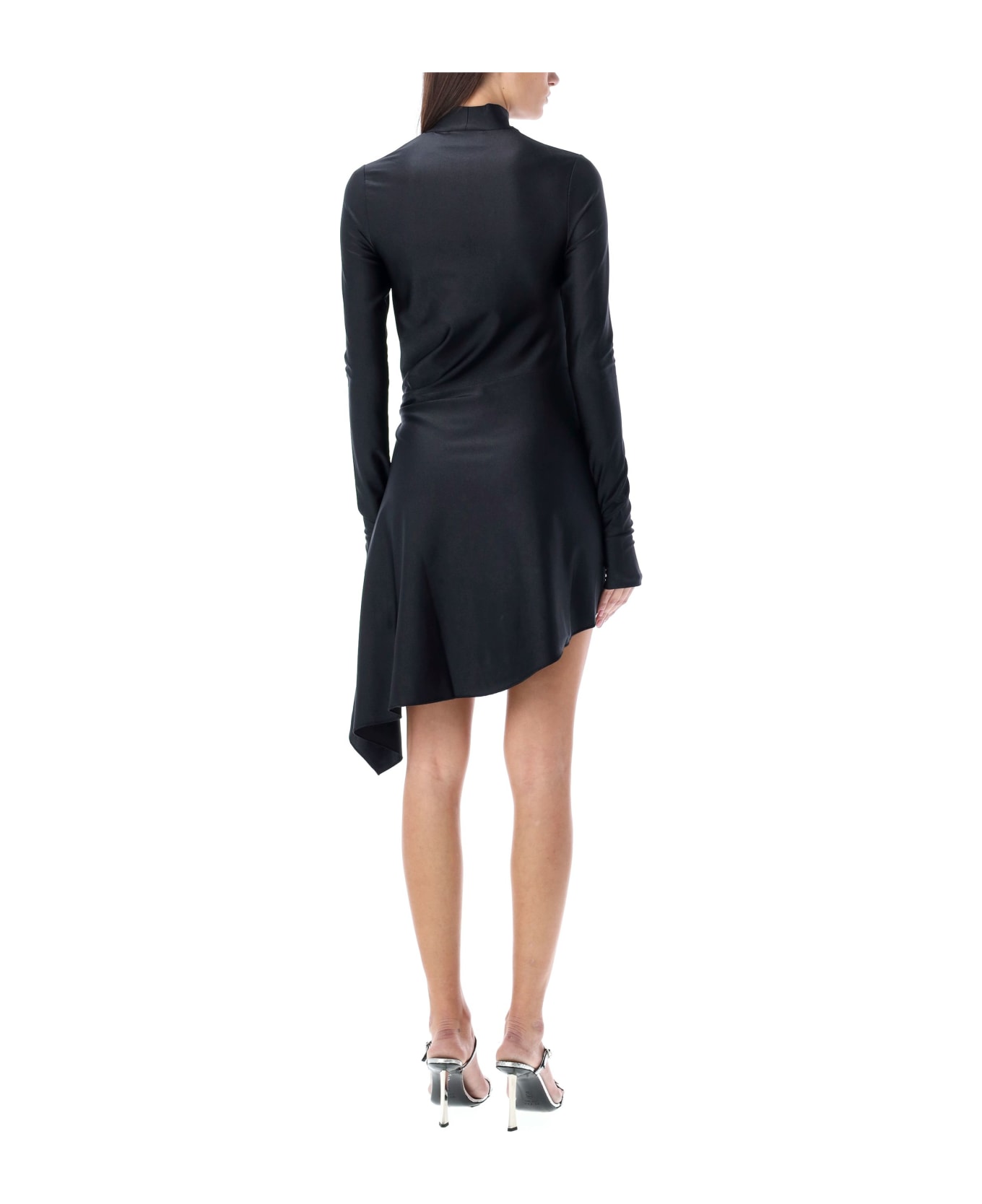 Coperni Draped Mini Dress - BLACK