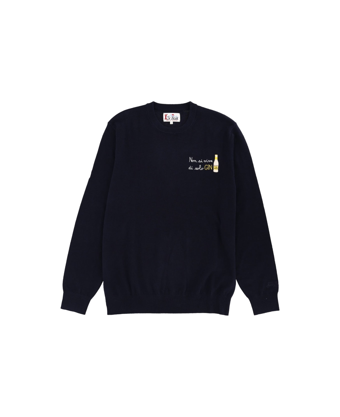 MC2 Saint Barth Sweater With Embroidery - BLUE