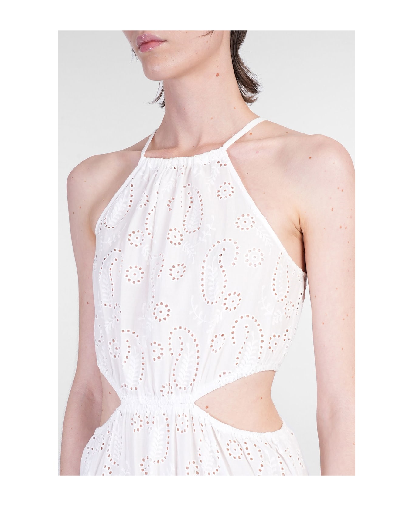 MC2 Saint Barth Kabi Long Dress In White Cotton - white