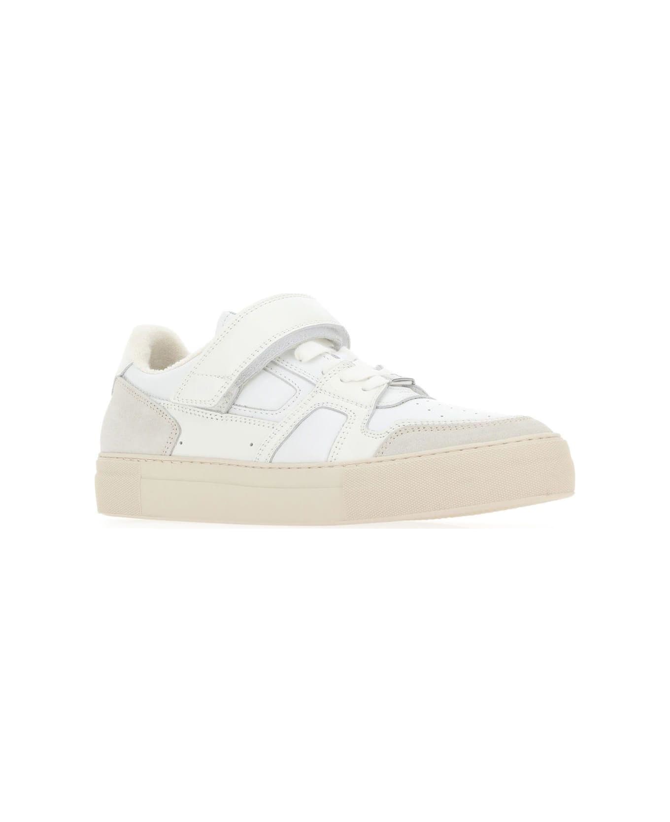 Ami Alexandre Mattiussi Two-tone Leather And Suede Arcade Sneakers - WHITE