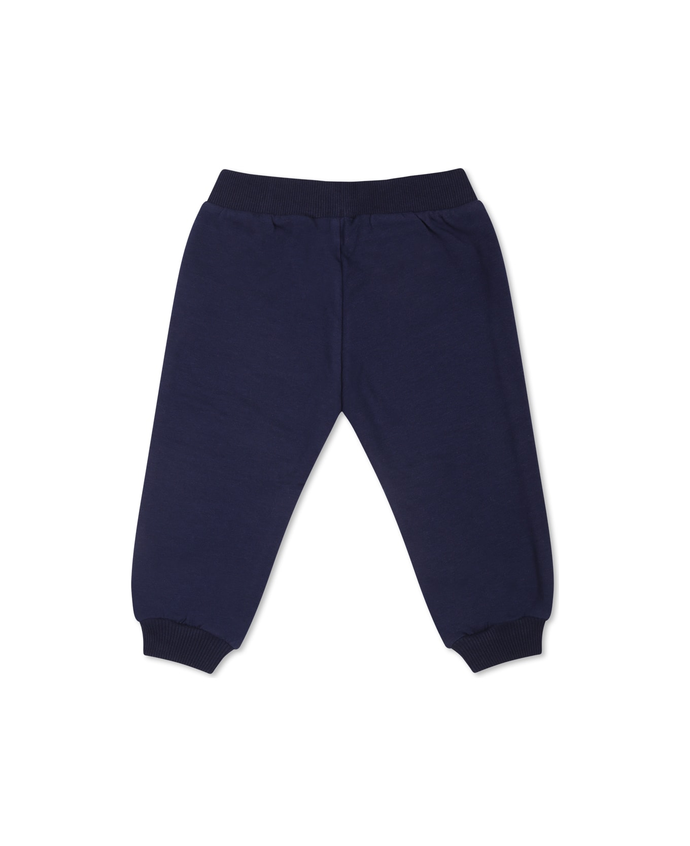 Moschino Blue Trousers For Babykids With Logo - Blue