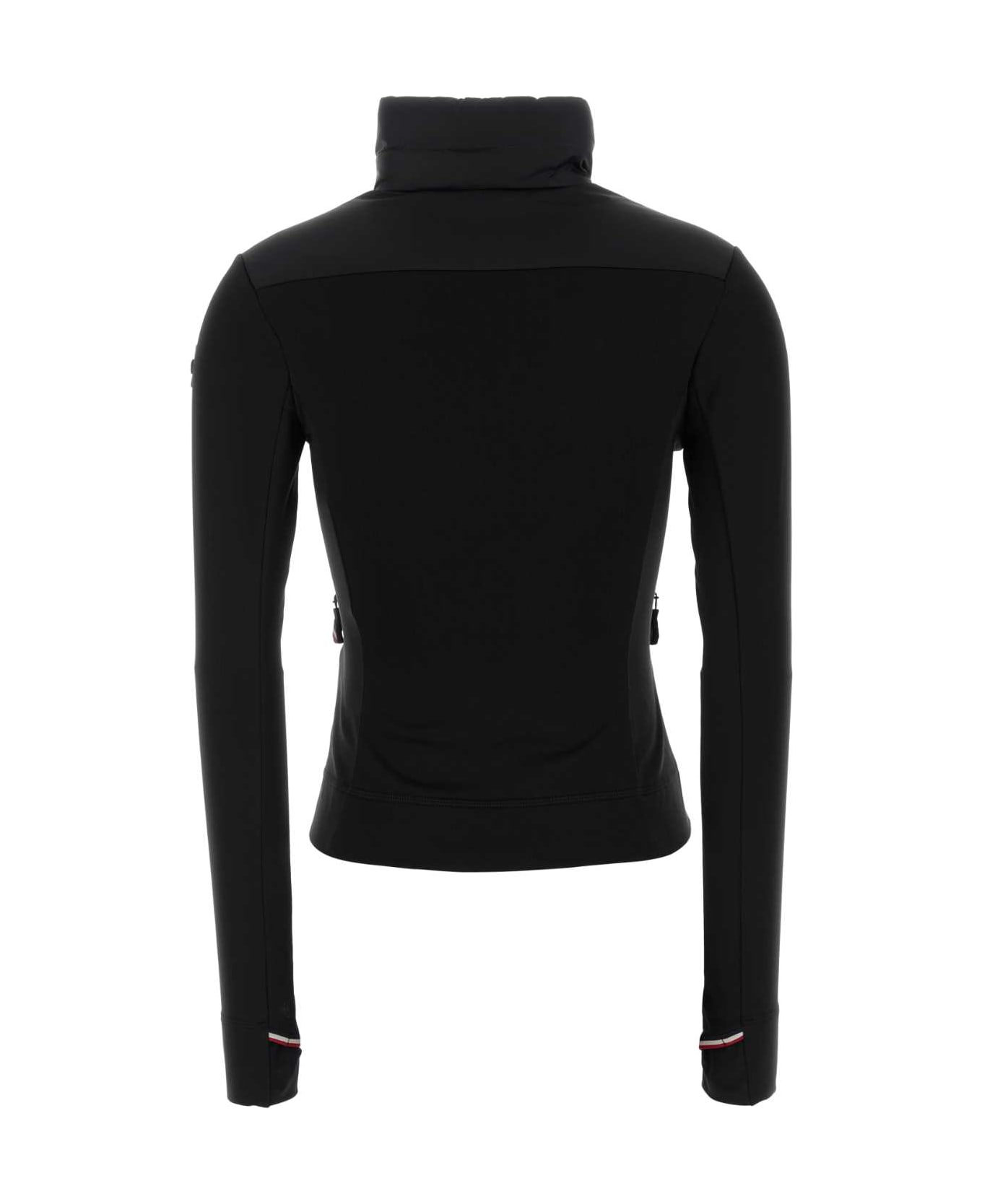 Moncler Grenoble Black Stretch Polyester Cardigan - 999